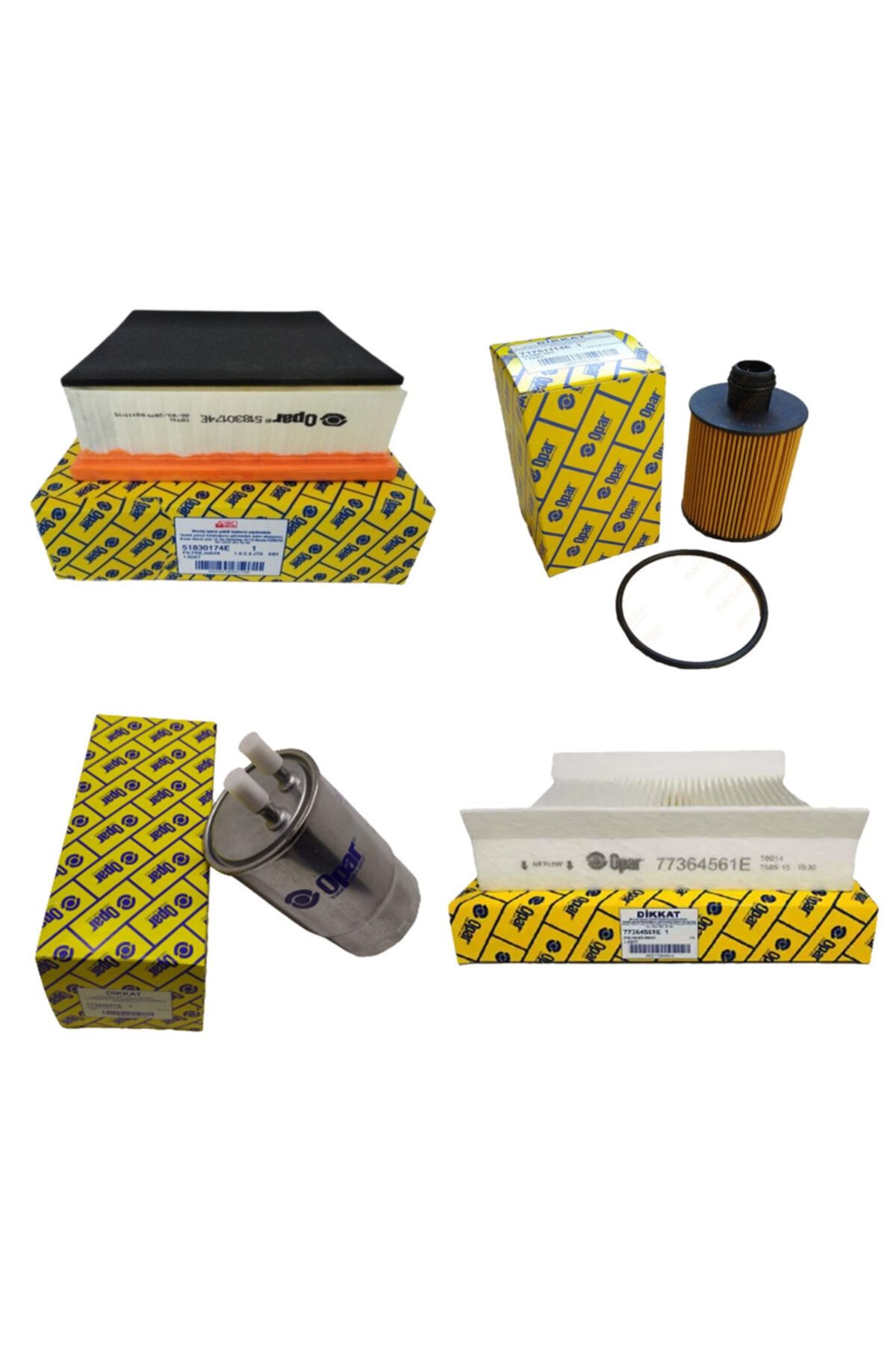 OPAR Fiat Linea 1.6 Jtdm Filtre Bakım Seti 2008-2019 Model 103 Bg [4lü-otodeposuset3737c]