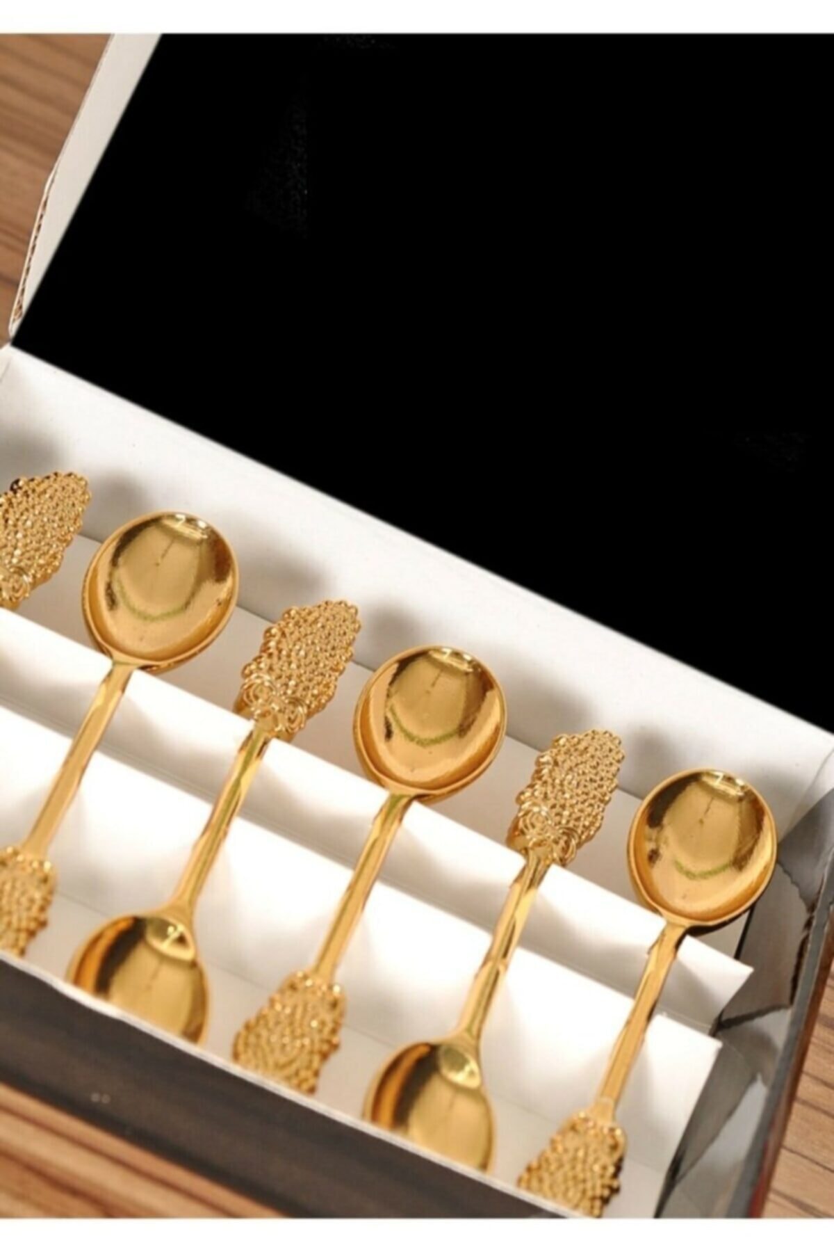 ZAVANSA Çay Kaşığı - Üzüm Model Gold Renk