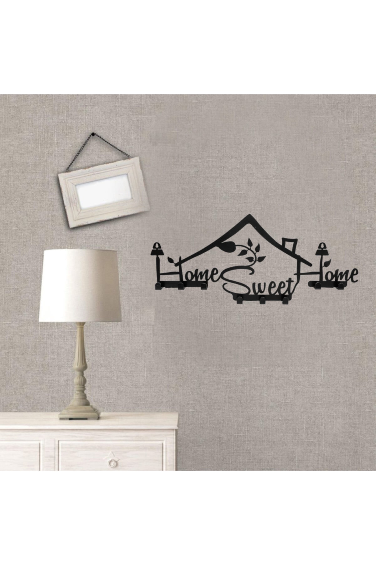 M&C Concept Siyah Sweet House Metal Duvar Anahtarlık