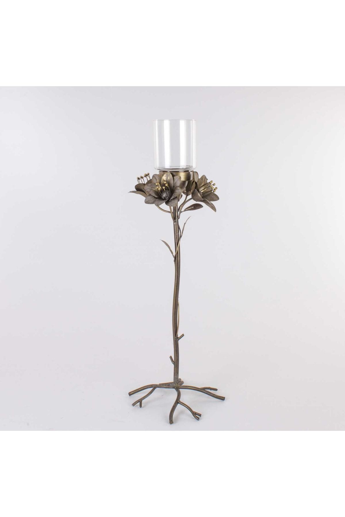 Euro Flora Dekoratif Metal Mumluk Çiçekli 27x80 Cm