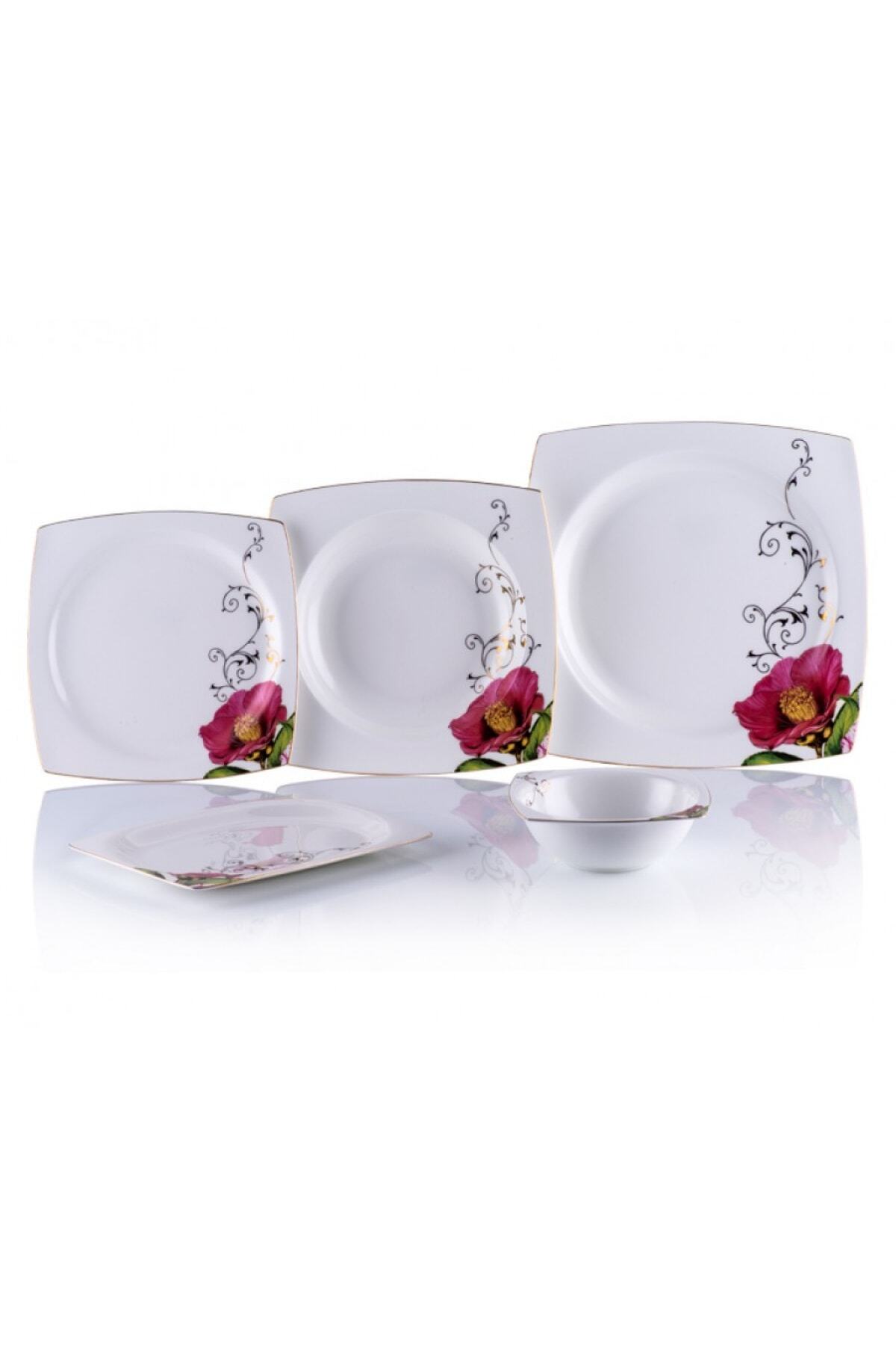 Porio Silvia 85 Parça Bonechina Kare Y.tk.