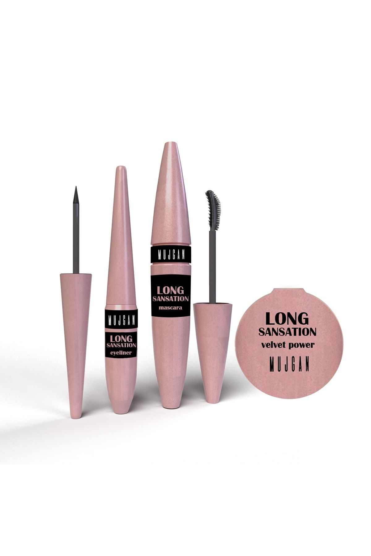 MUJGAN Long Sensation Rimel Eyeliner Pudra 3'lü Set