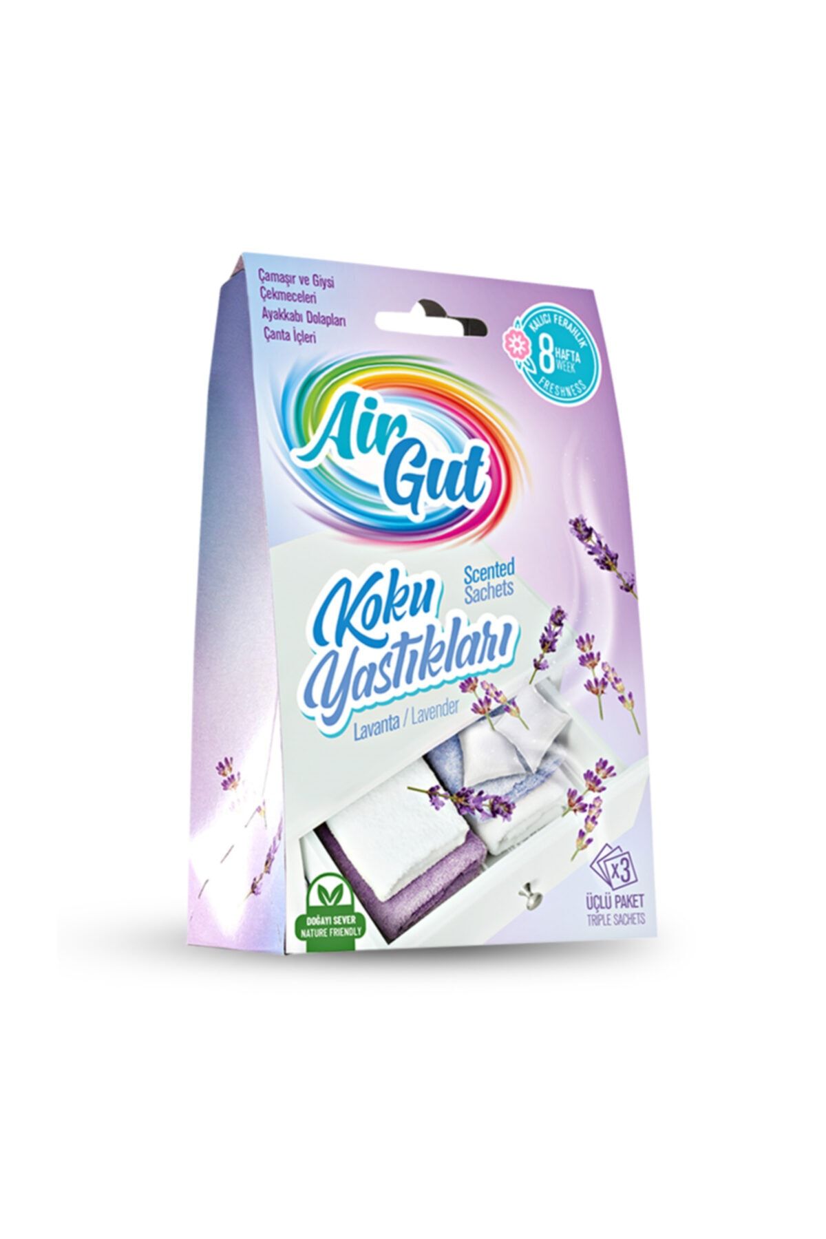 AirGut Air Gut Çekmece , Dolap Koku Yastıkları (LAVANTA)