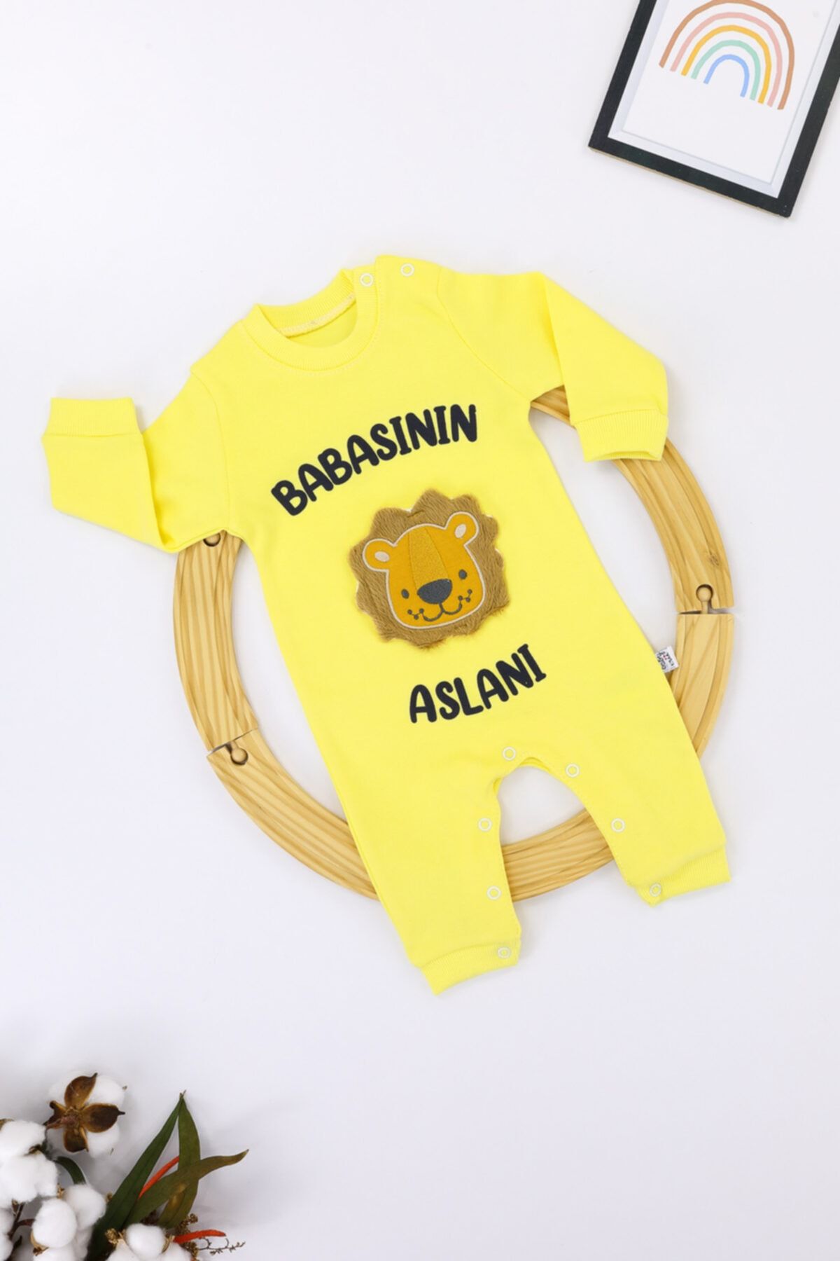 Umaybebek Babasının Aslanı Bebek Tulum Sarı