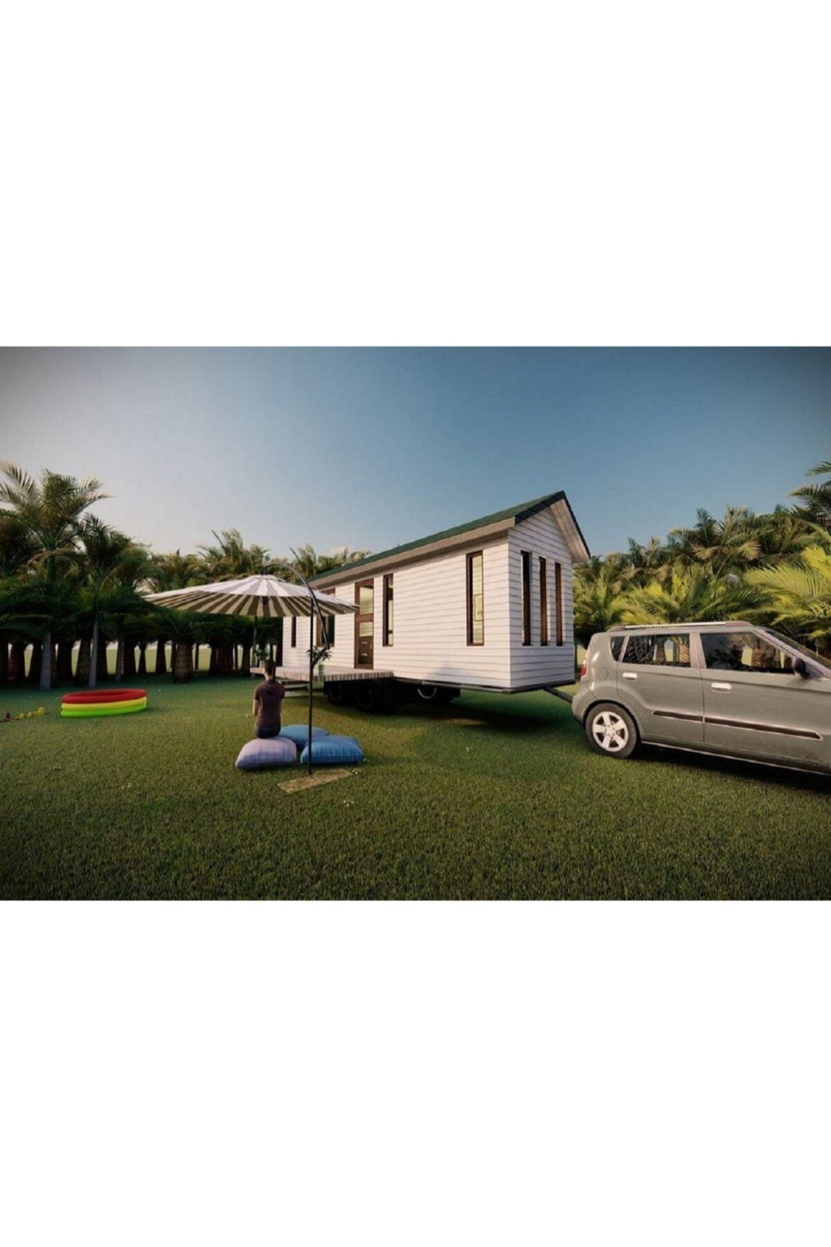 ZULLE Tiny House O2 Belgeli Plakalı Ruhsatlı Model Queen's 2.5 m En 10 m Boy
