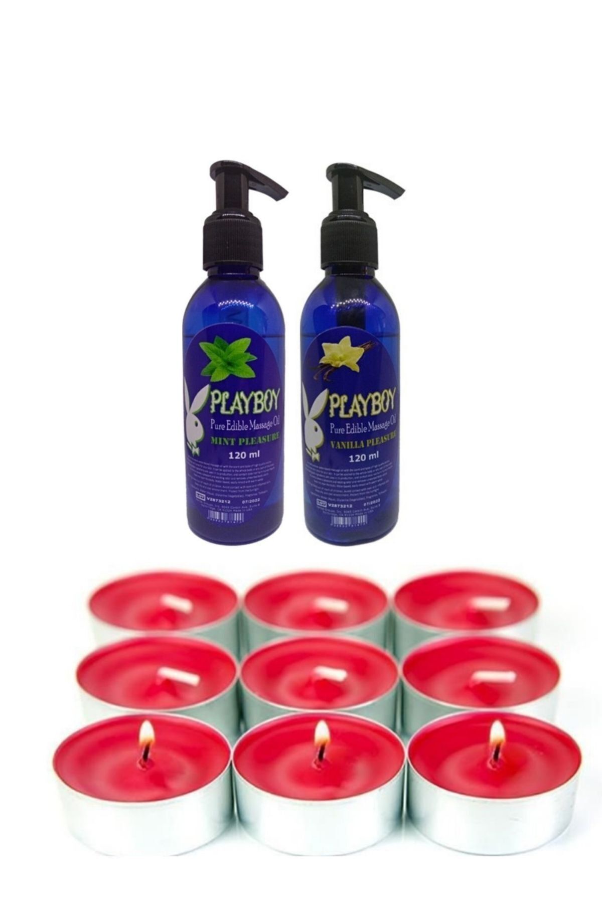 Playboy Aroma Terapi Spa Mum Hediyeli Yenilebilir Nane & Vanilya Vücut Masaj Yağı 120 Ml