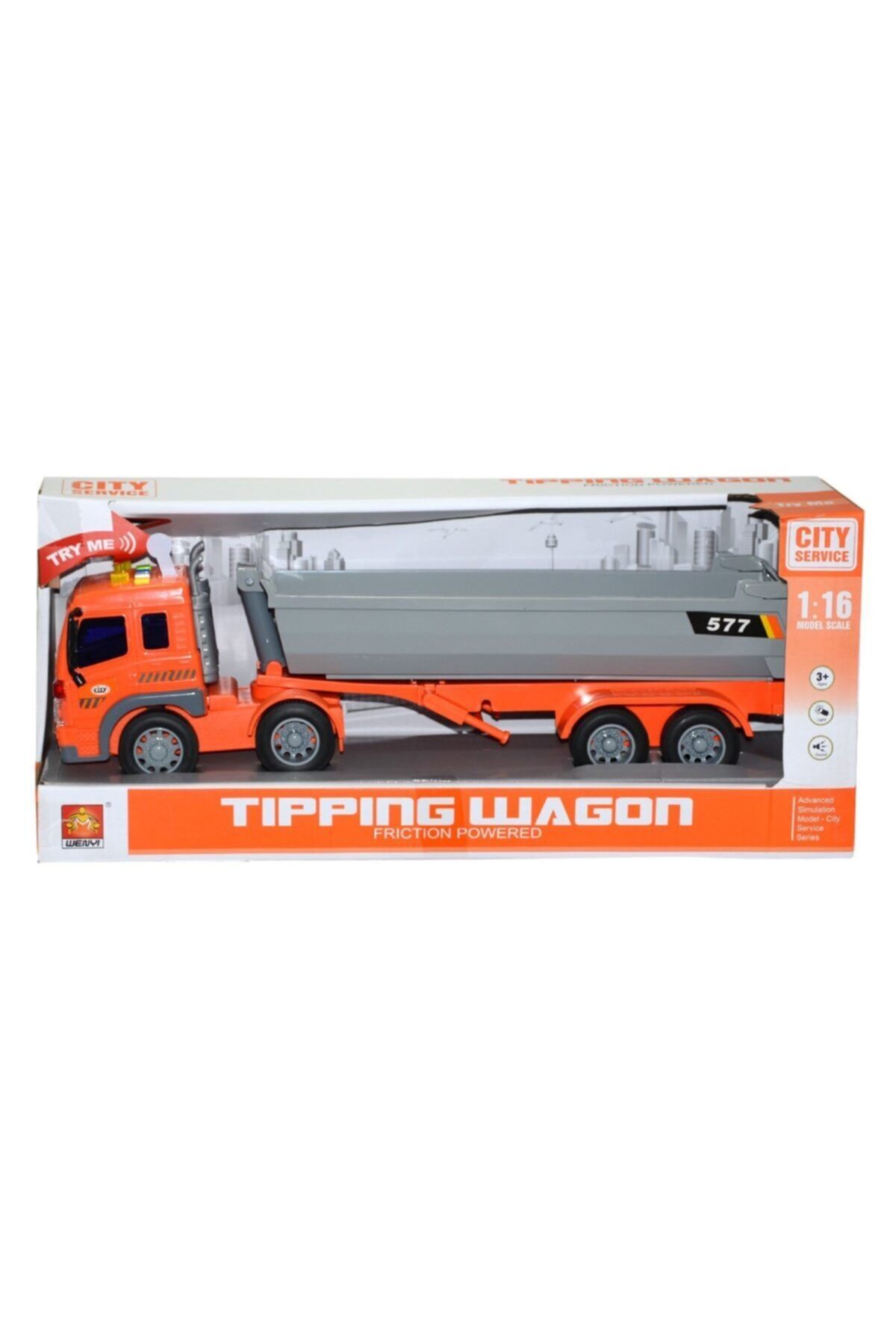 Sunman Ag4220 City Service Sesli Ve Işıklı Damperli Kamyon 1:16