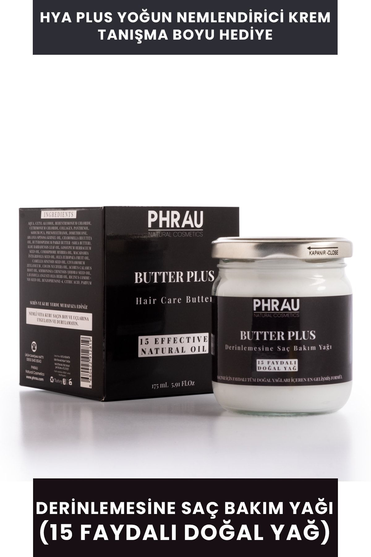 Phrau Butter Plus Derinlemesine Saç Bakım Yağı (15 Doğal Yağ Içeren Besleyici Ve Güçlendirici Formül)