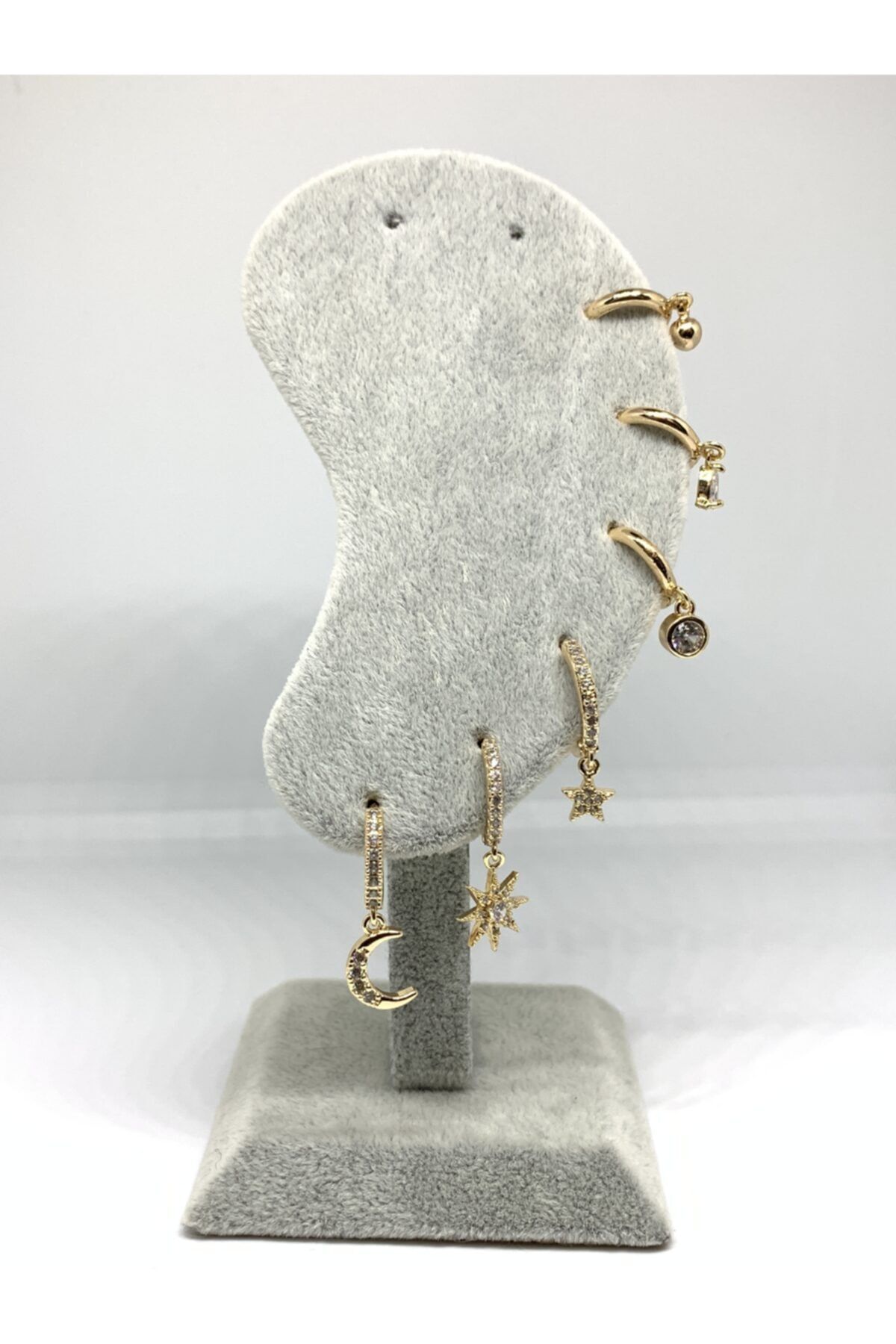 zeus jewellery Yıldız Motifli 6'lı Set Küpe