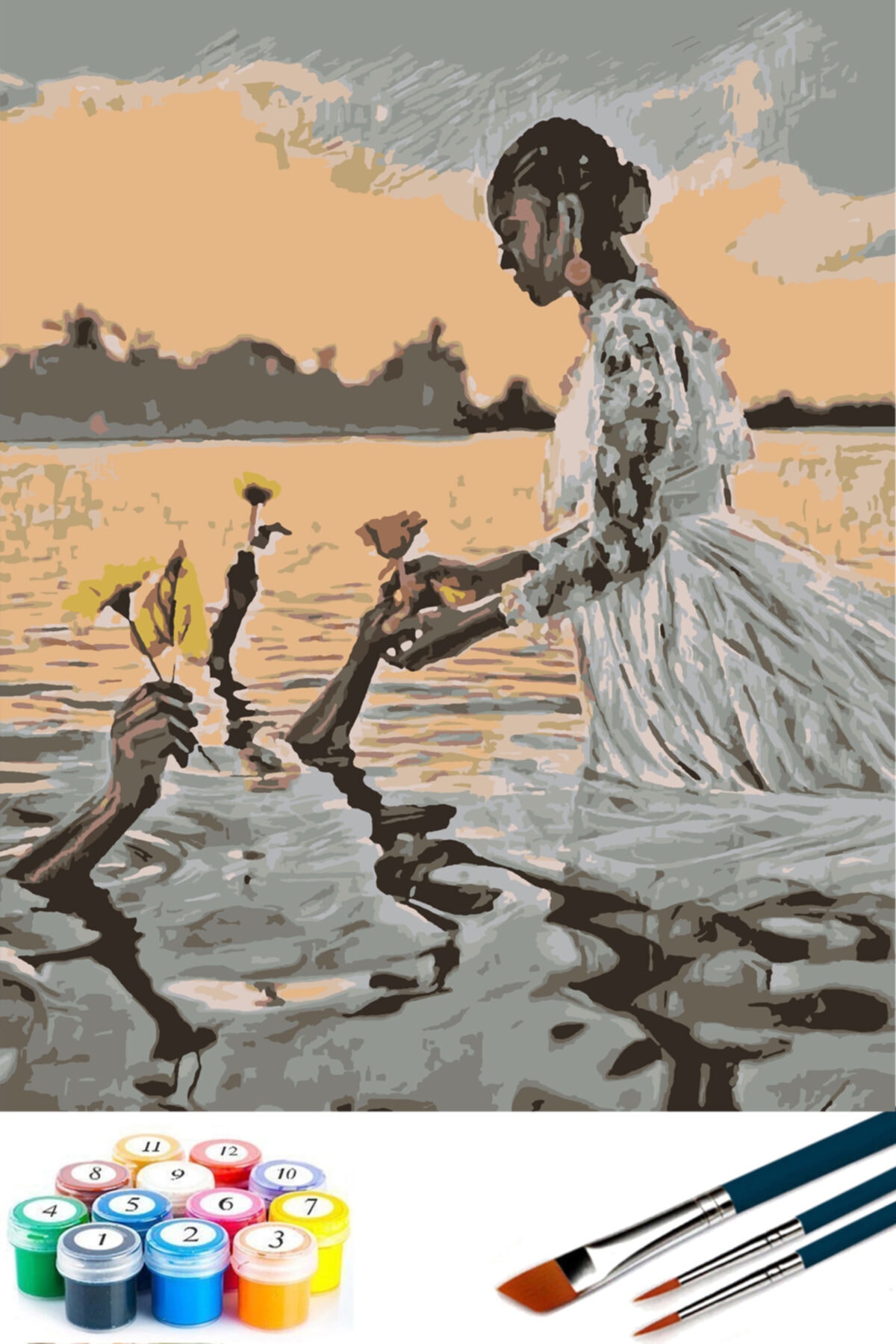 abbara Sayılarla Boyama Hobi Seti Çerçeveli 40x50