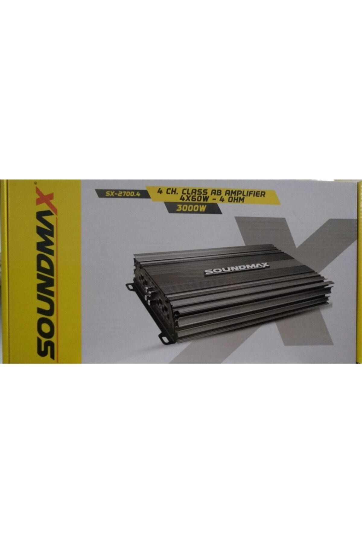 Soundmax Sx-2700.4 3000w 4 Kanal Profesyonel Oto Anfi