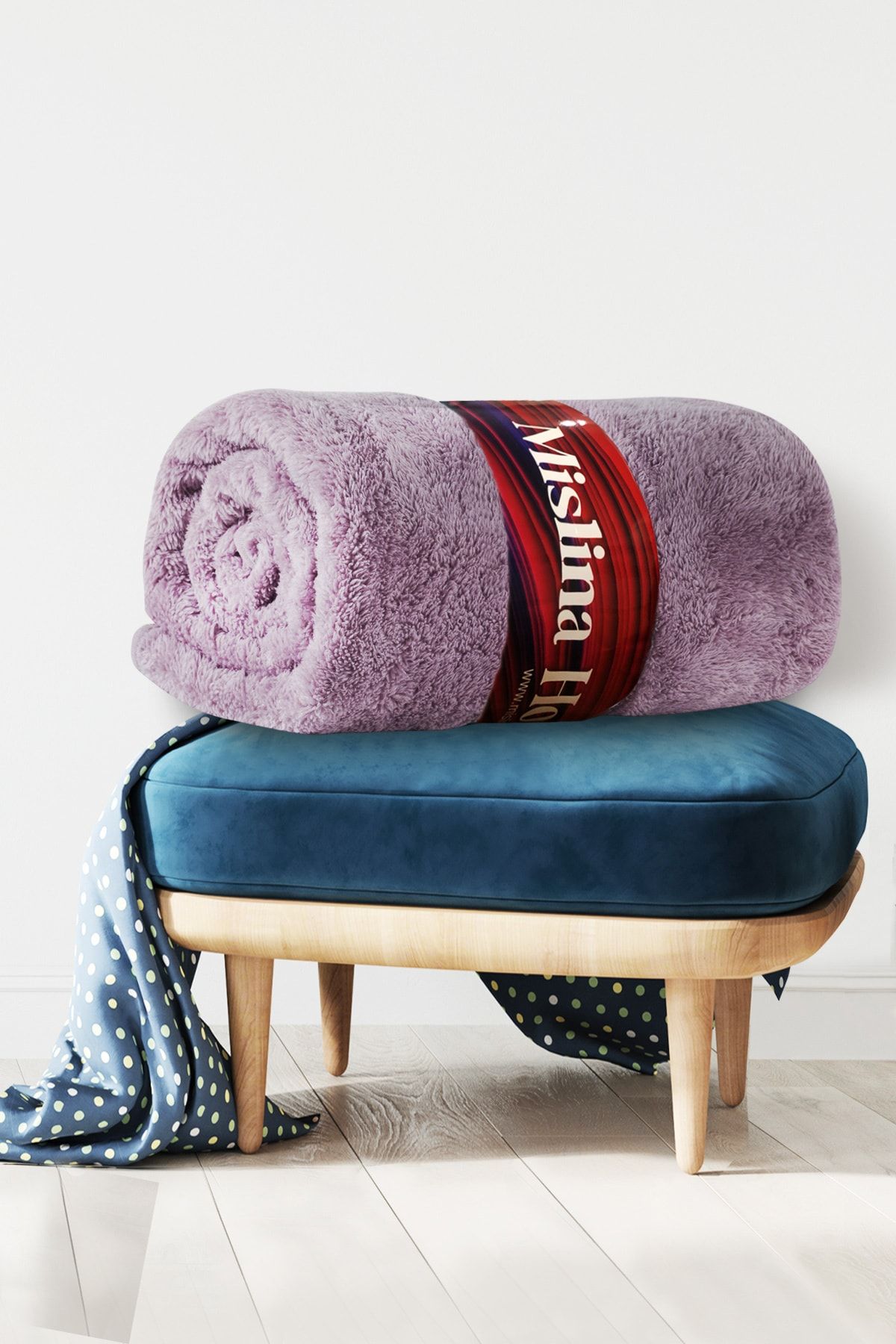 Mislina Deluxe Lila Tek Kişilik Wellsoft Peluş Battaniye Tv Bebek Dekor Battaniyesi