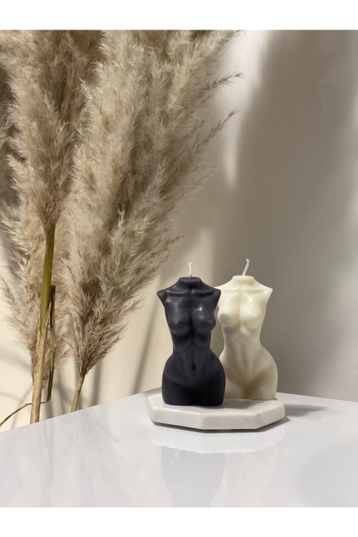 benimdünyam Siyah Beyaz Ikili Kadın Mum Kokulu Venüs Mum Body Candle