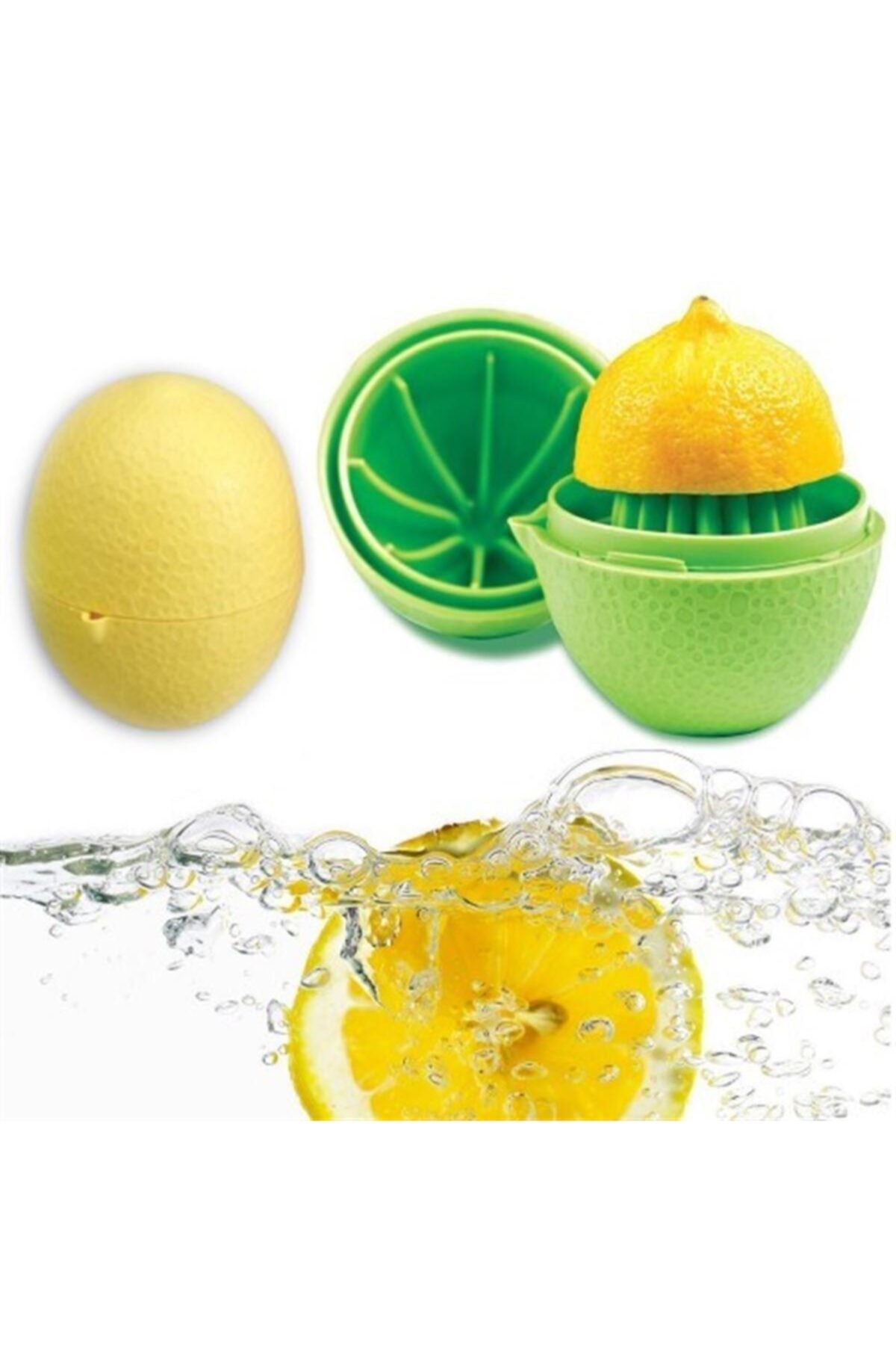 BRCTOPTAN Buffer Hazneli Kapaklı Hijyenik Pratik Kolay Limon Sıkacağı Aparatı