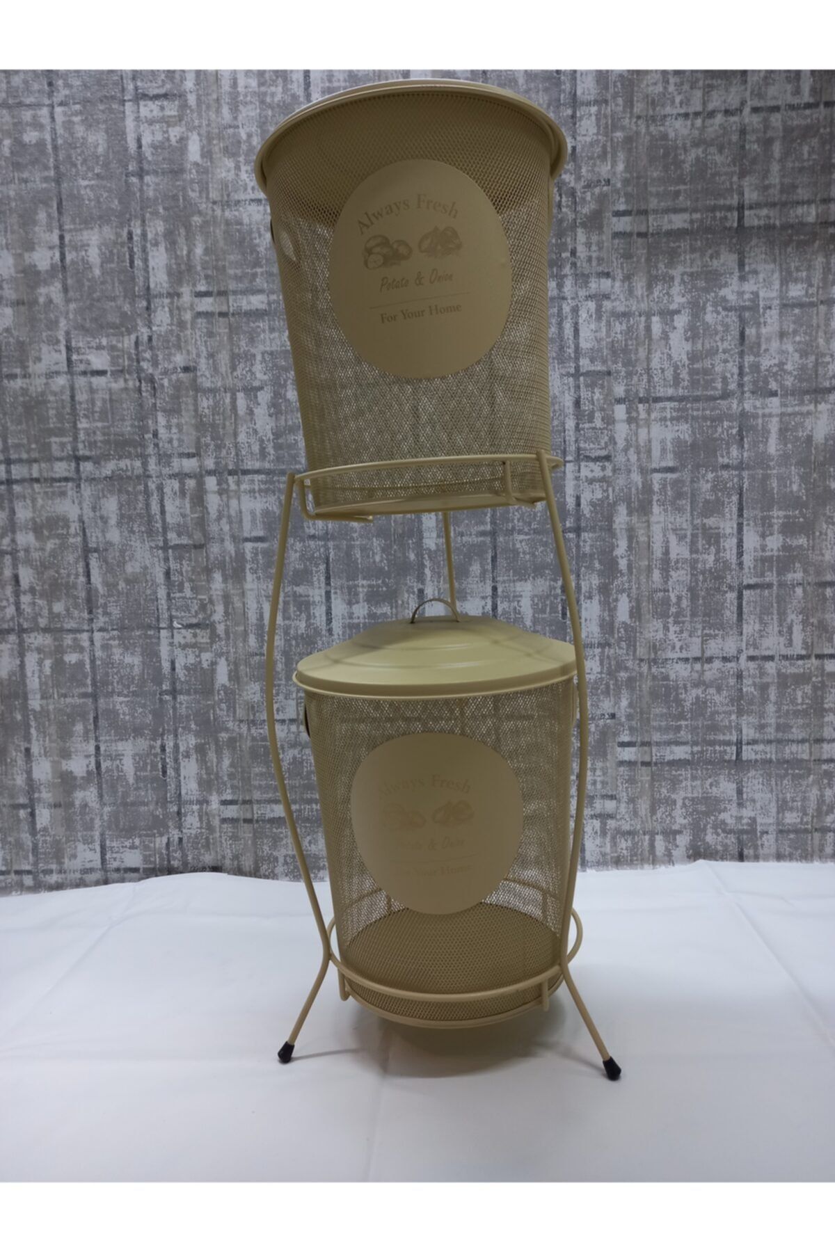 söğüthome 2 Katlı Metal Fileli Patates Soğanlık