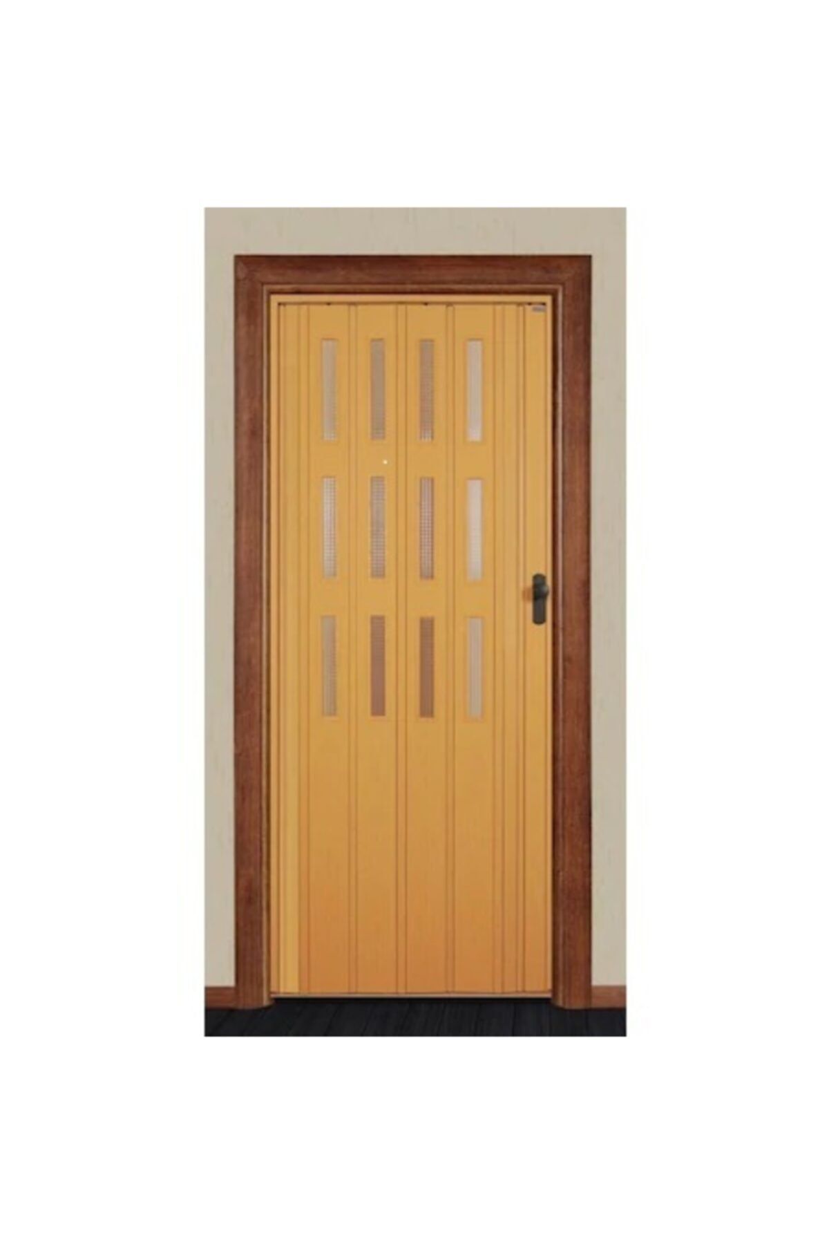 ERİKMANN Katlanır Kapı 190 H 215 Kayın Camlı Pvc Akordiyon