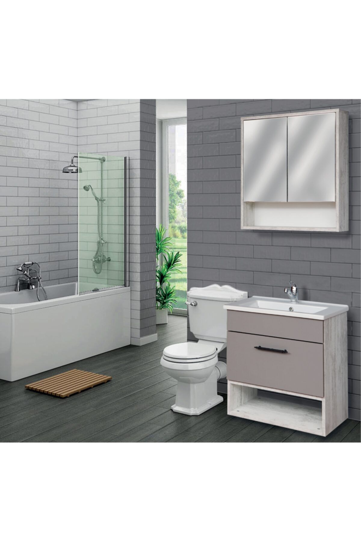 DORA BANYO Dora Mdf Banyo Dolabı Byanca