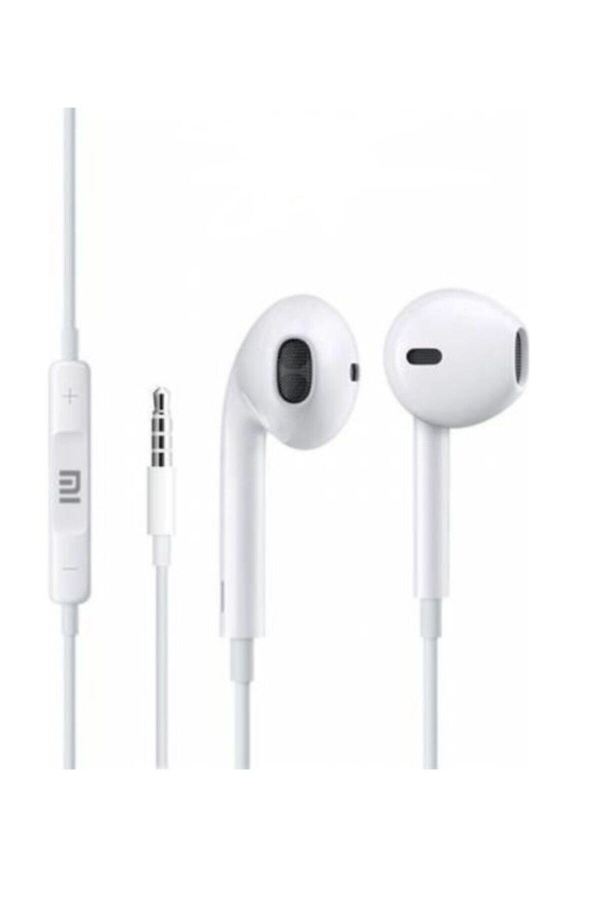 AyazTech Xiaomi Note 8 Redmi Kablolu Kulaklık Beyaz 3,5 Mm Jack Girişli Tüm Android Modellerle Uyumlu
