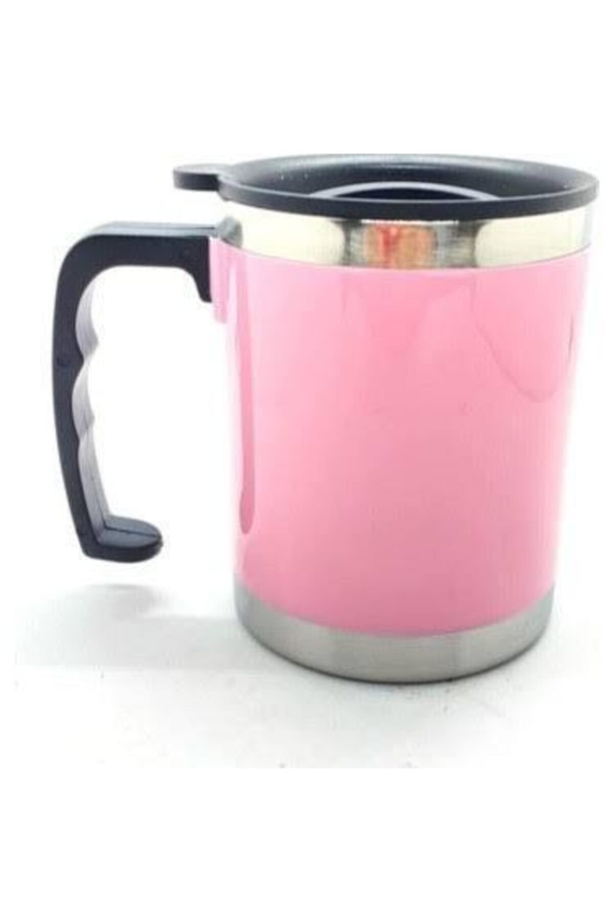 New Life Lüks Çelik Kupa Termos Bardak 450 Ml Pembe Renk