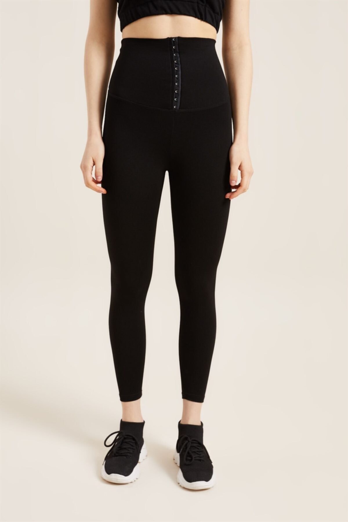 Z GİYİM Kadın Siyah Yüksek Bel Tayt
