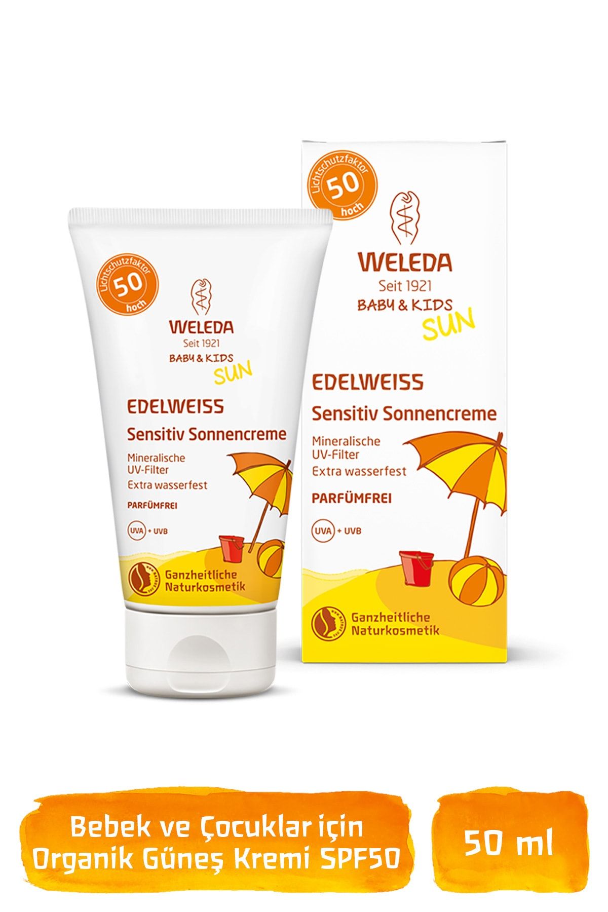 Weleda Bebek Ve Çocuklar Için Yüksek Koruma Faktörlü Mineral Filtreli Güneş Kremi Spf 50 50ml