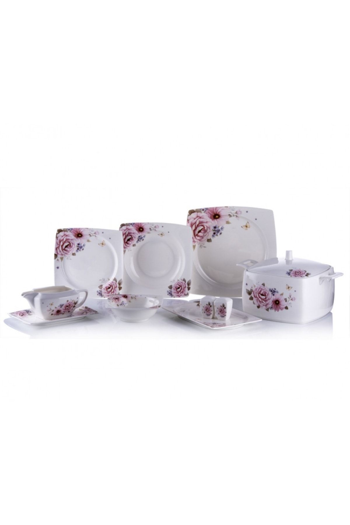 Porio Amore 74 Parça Bonechina Kare 24 Servisli Y.tk.