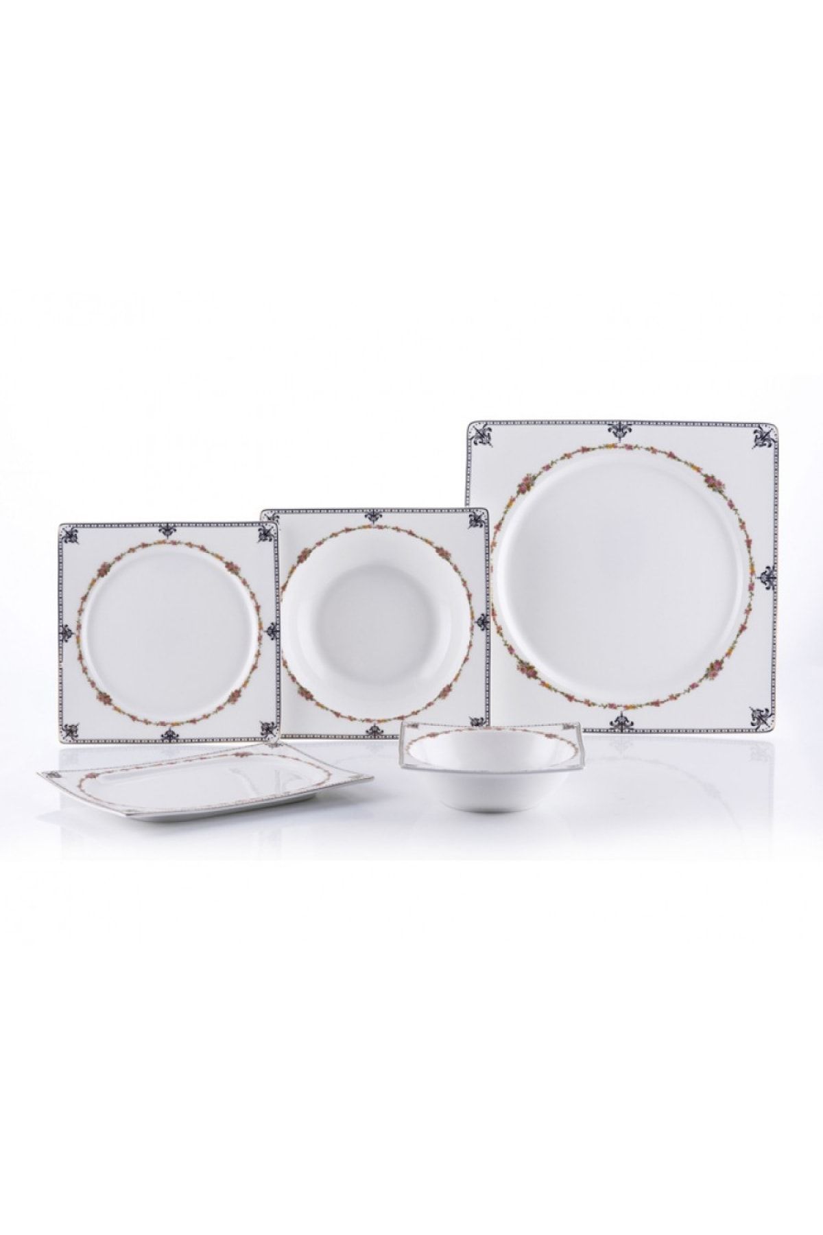 Porio Bellance 74 Parça Bonechina Kare Ara Servisli Y.tk