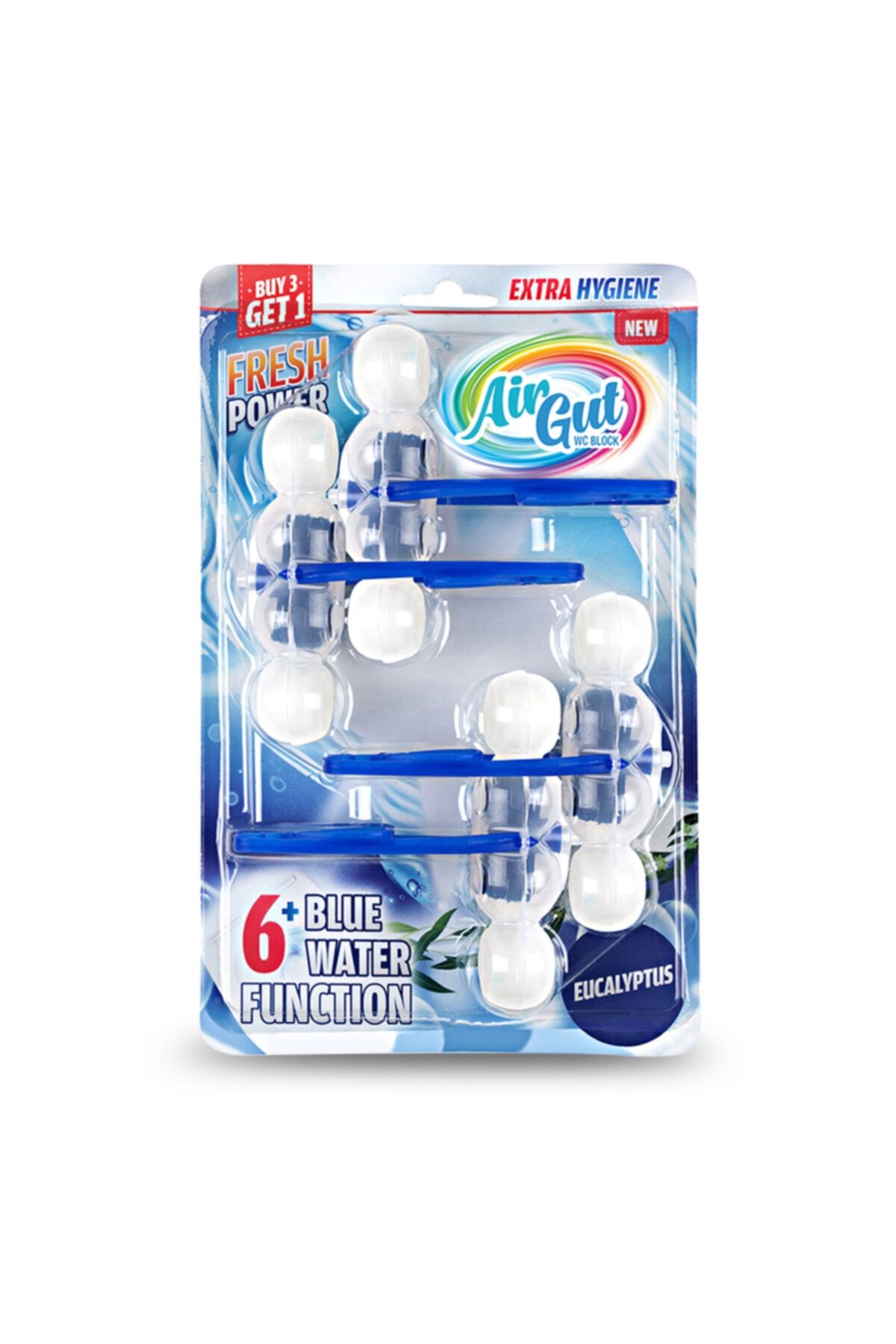 AirGut Mavisulu 4’lü Kokulu Klozet Wc Blok (OKALİPTUS)