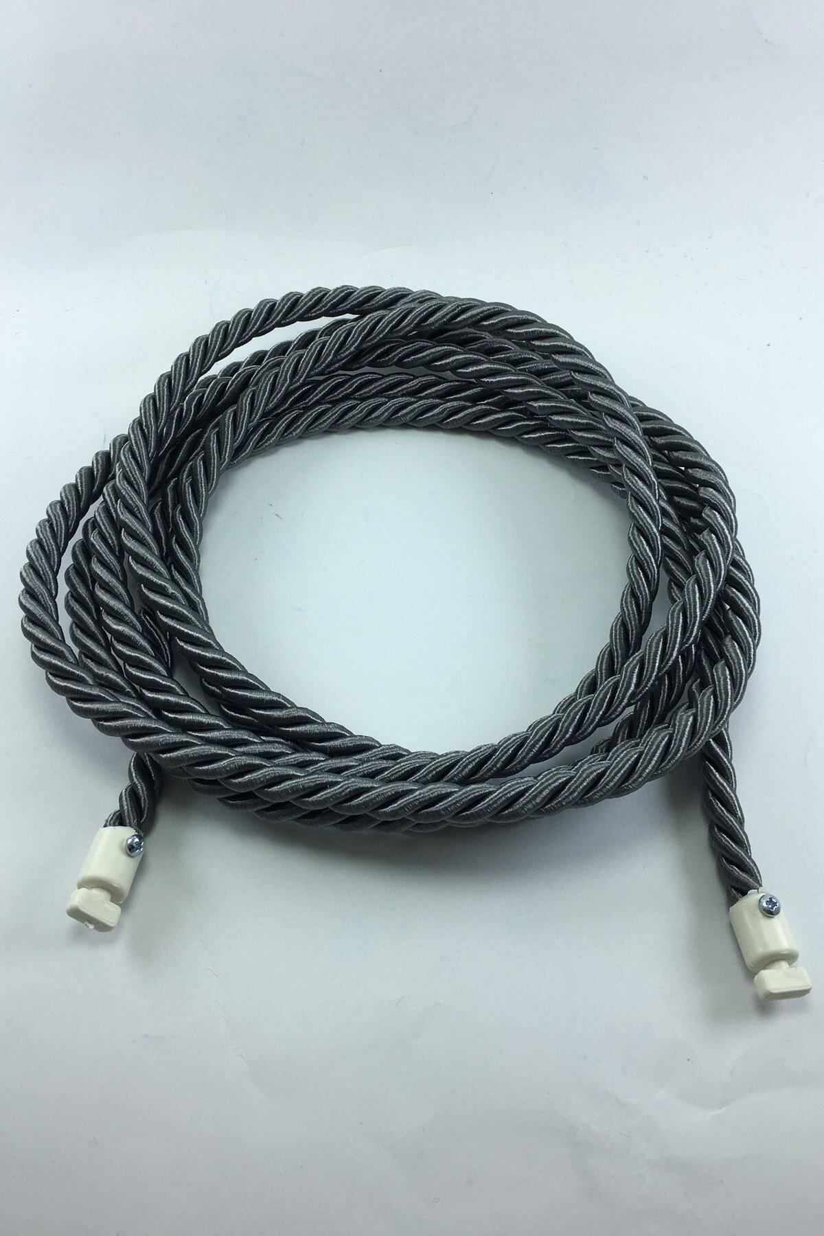 Osmanbey Perde Kruvaze Perde Tül Fon Toplama Aparatı Halat Kordon Braçol 300cm Metal Uçlu 1 Adet