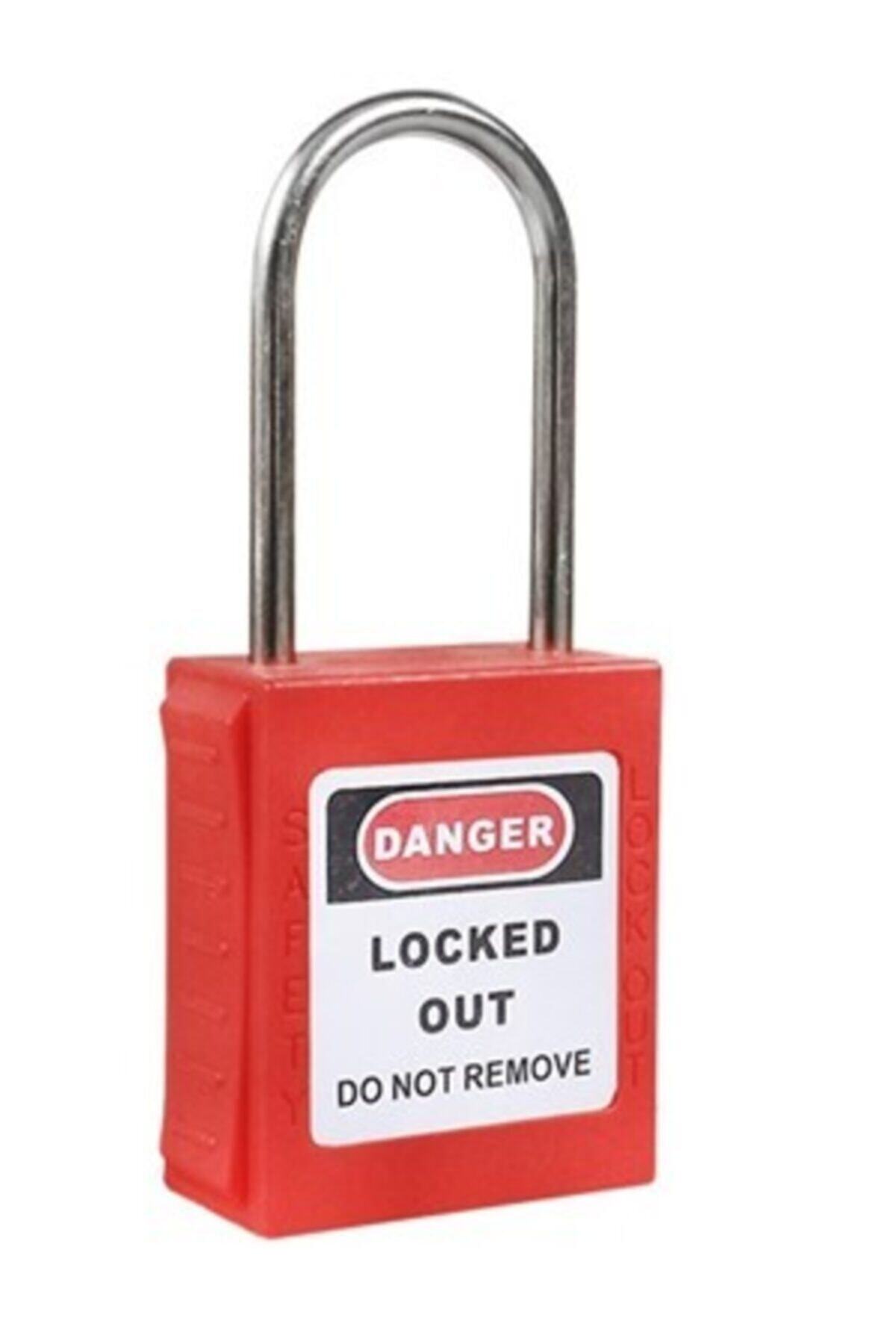 Locksan Ince Çelik Çene Emniyet Asma Kilit - Kırmızı