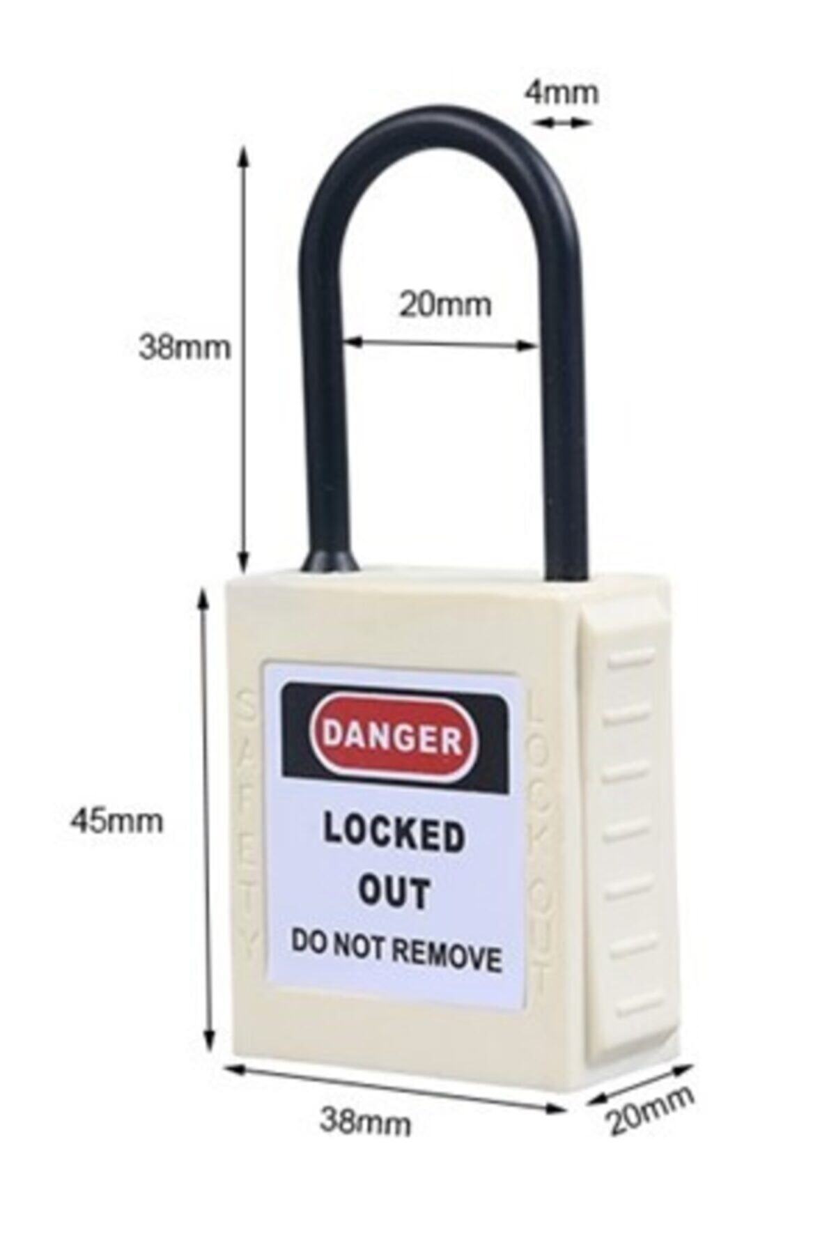Locksan 4mm Ince Plastik 38mm Emniyet Asma Kilit - Beyaz