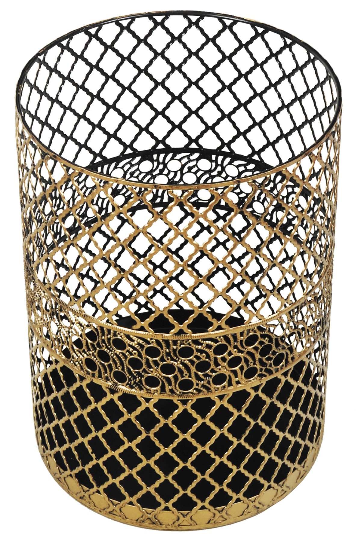 VENON Home Metal Çamaşırlık (350x480) Siyah Sarı Patine