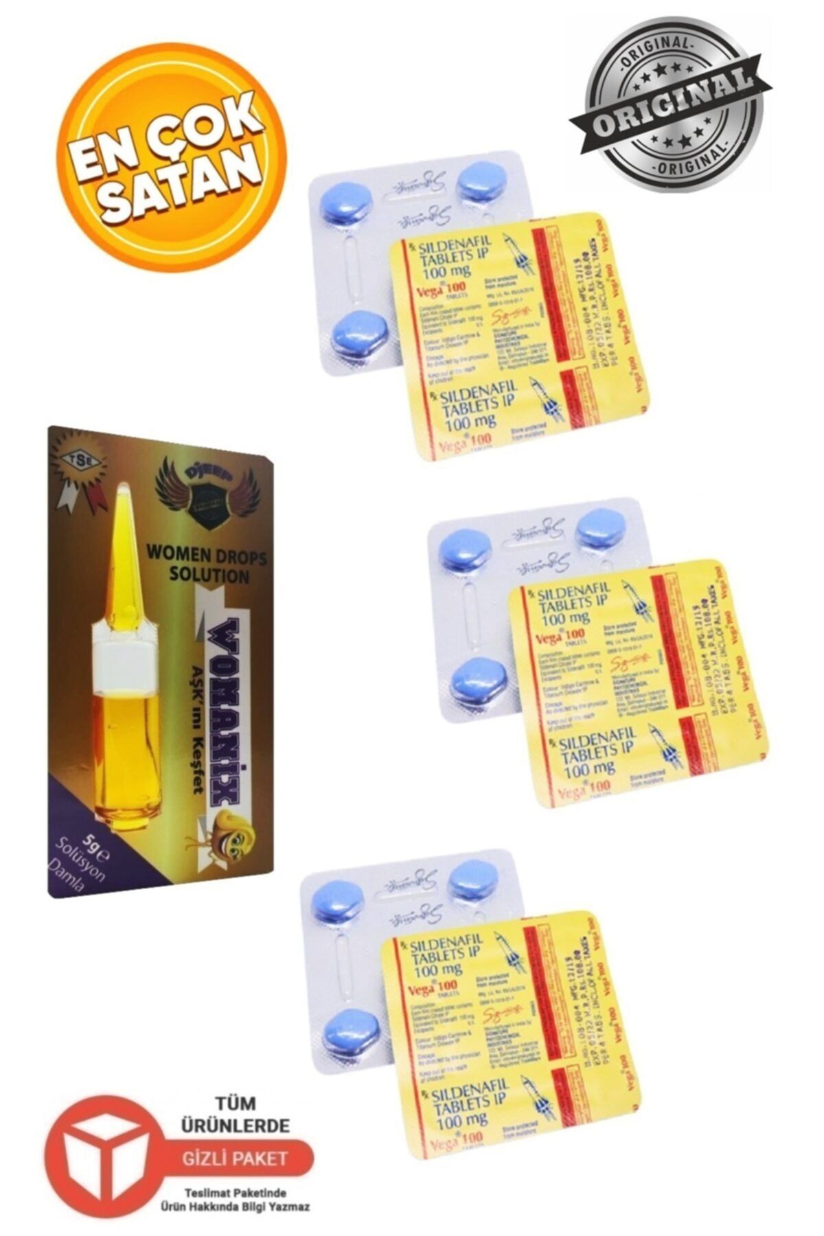 MediaFire Vega 100mg 4'lü 4x3 Pk Bayan Azdırıcı Damla Geciktirici Sertleştirici Büyütücü