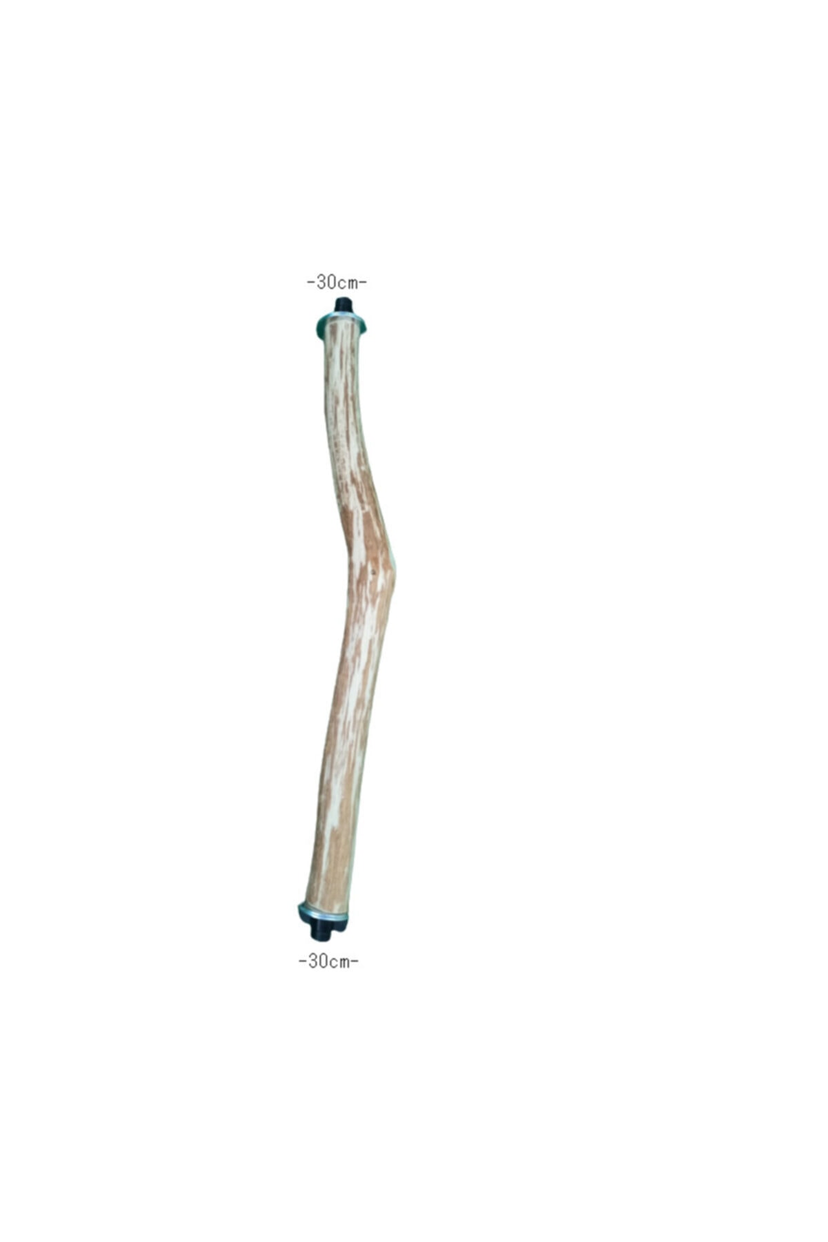 Wooden Bird Jako Papağan Doğal Ağaç Çift Taraf Vidalı Tünek (30 Cm)
