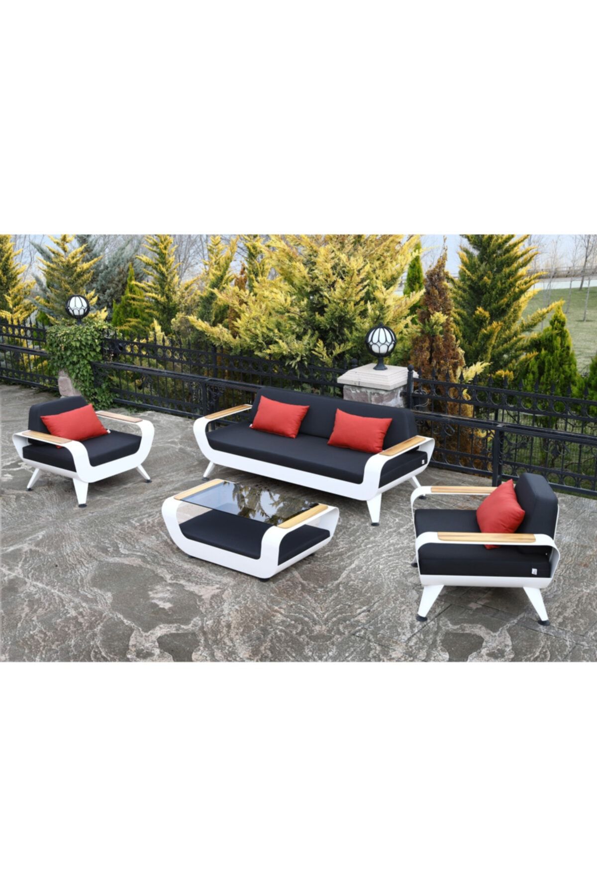 CLK Garden Luca Alüminyum Bahçe Ve Balkon Mobilya Takımı (beyaz)