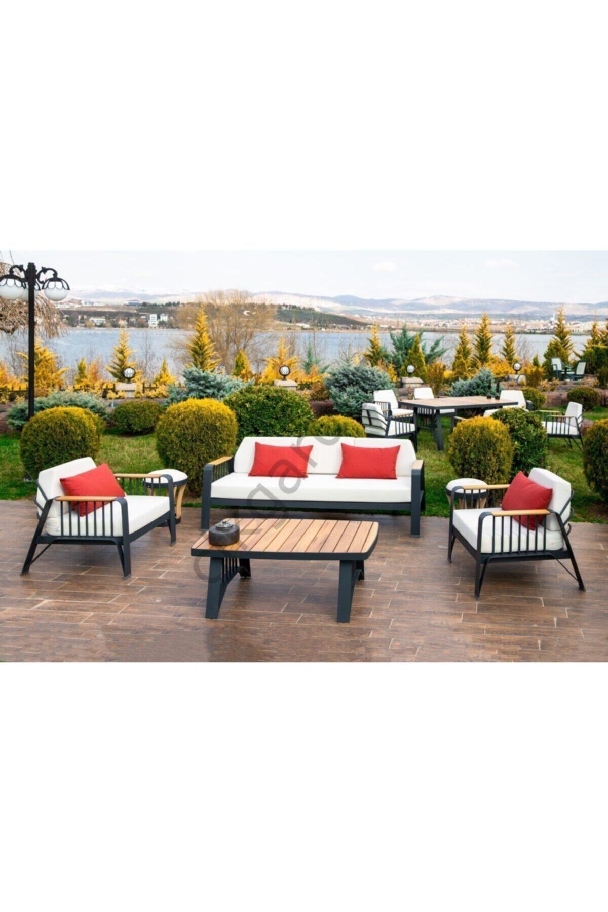 CLK Garden Siena Alüminyum Bahçe Ve Balkon Mobilya Takımı (antrasit)