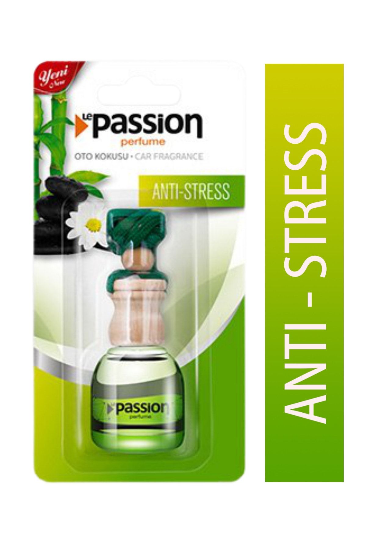 LE PASSİON PERFUME Anti-Stress Papatya Kokulu Araç İçi Oto Parfümü - Ahşap Kapaklı Uzun Süre Etkili Araba Kokusu 12 ml