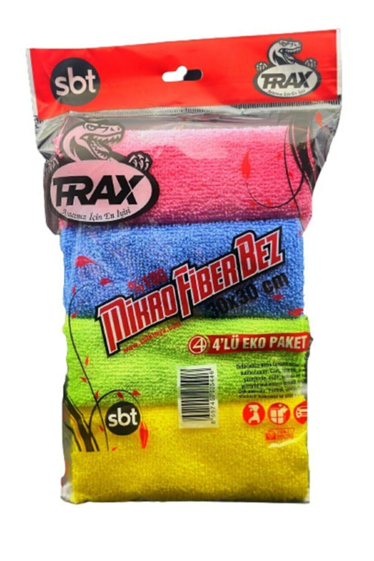TRAX Oto Cam Ve Temizlik Bezi Nano Teknoloji Mikro Fiber Bez Eko Paket 4 Lü 30x30