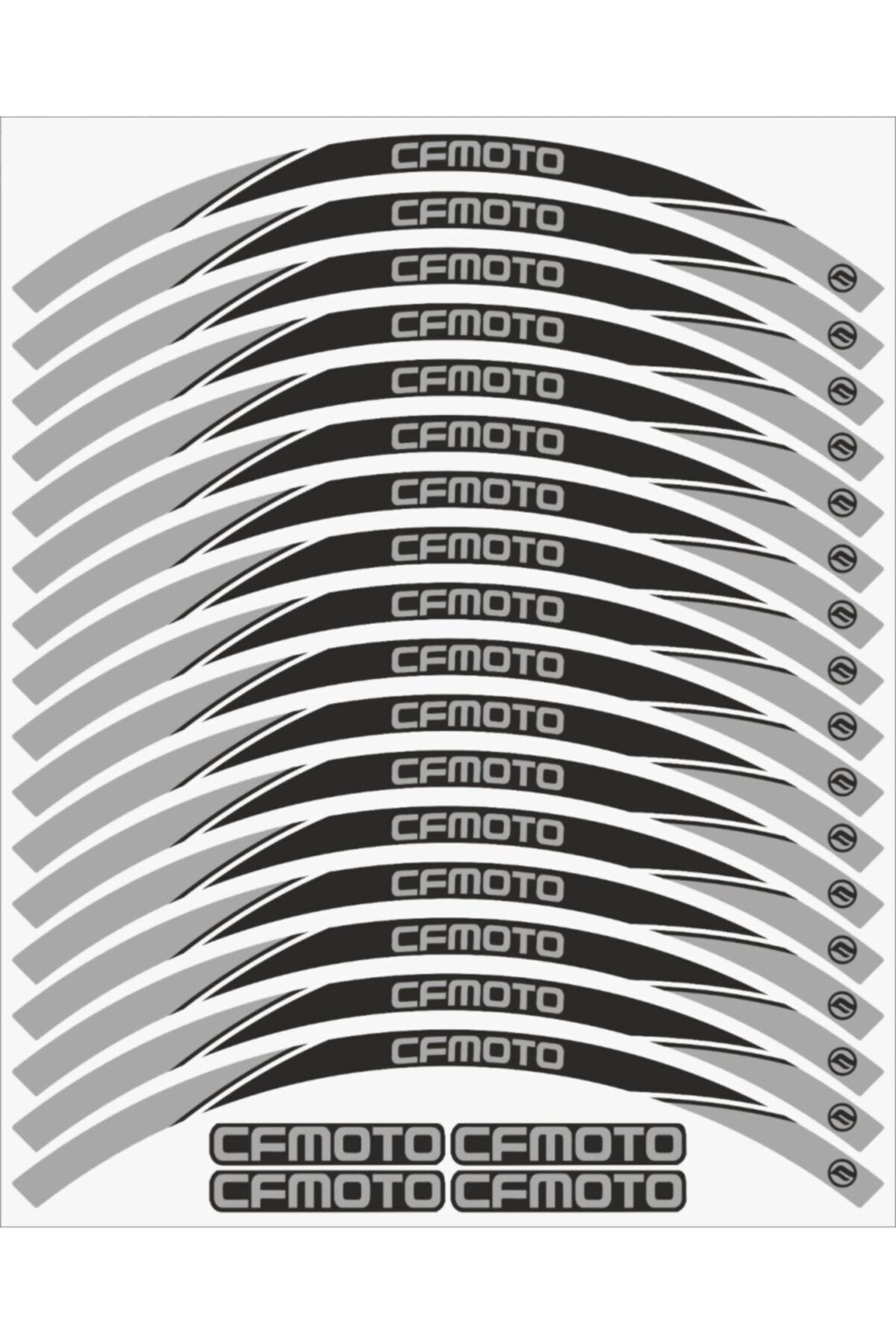 monero Cf Moto 150 Nk Jant Şeridi Gri