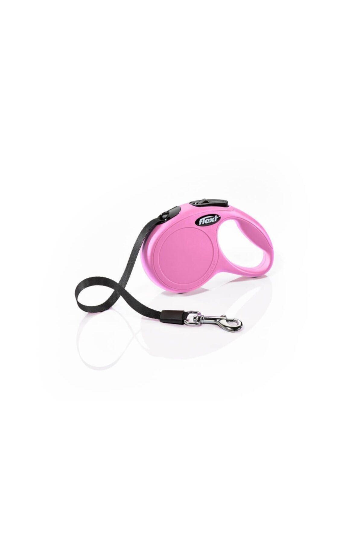 Flexi New Classic Şerit Pembe Otomatik Gezdirme Tasması XS 3m