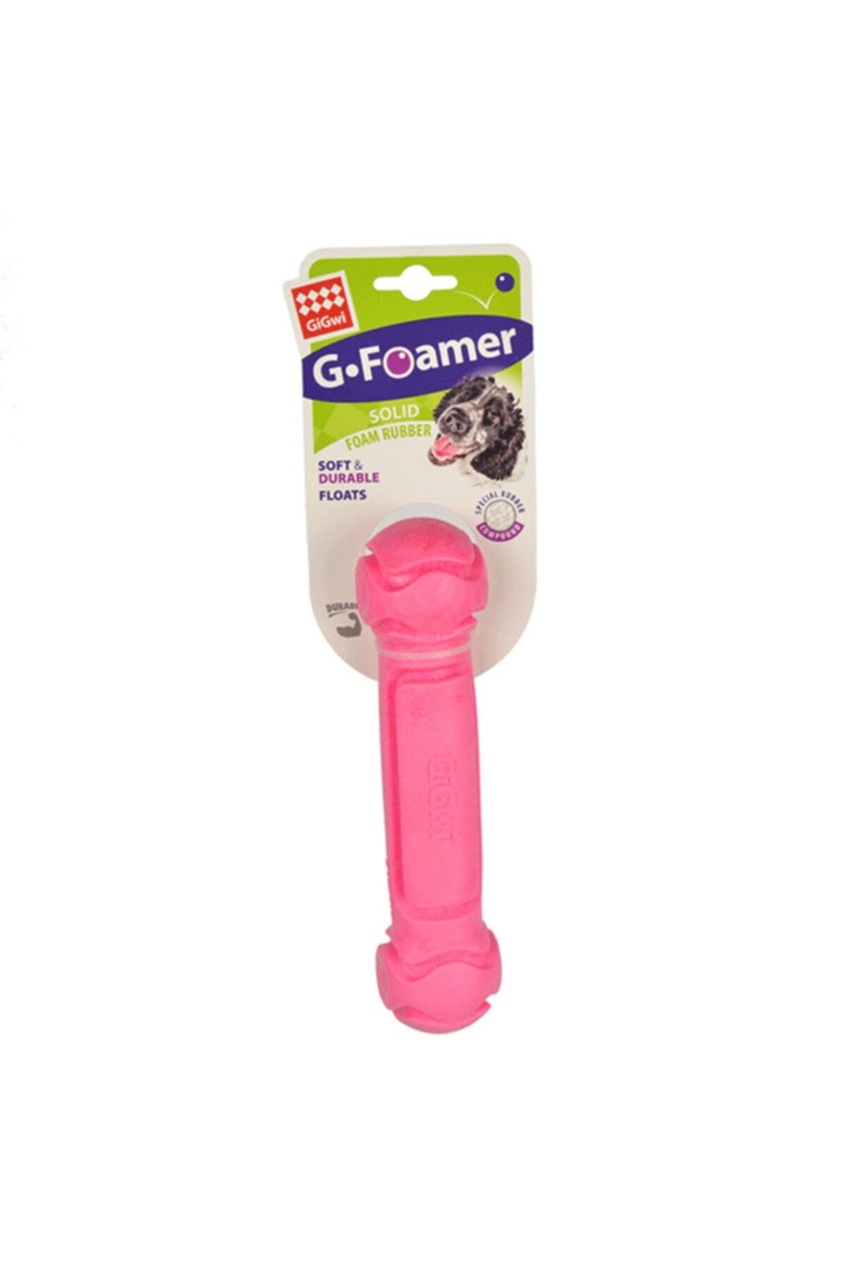 Gigwi Dumbell Kauçuk Köpek Diş Kaşıma Oyuncağı Pembe