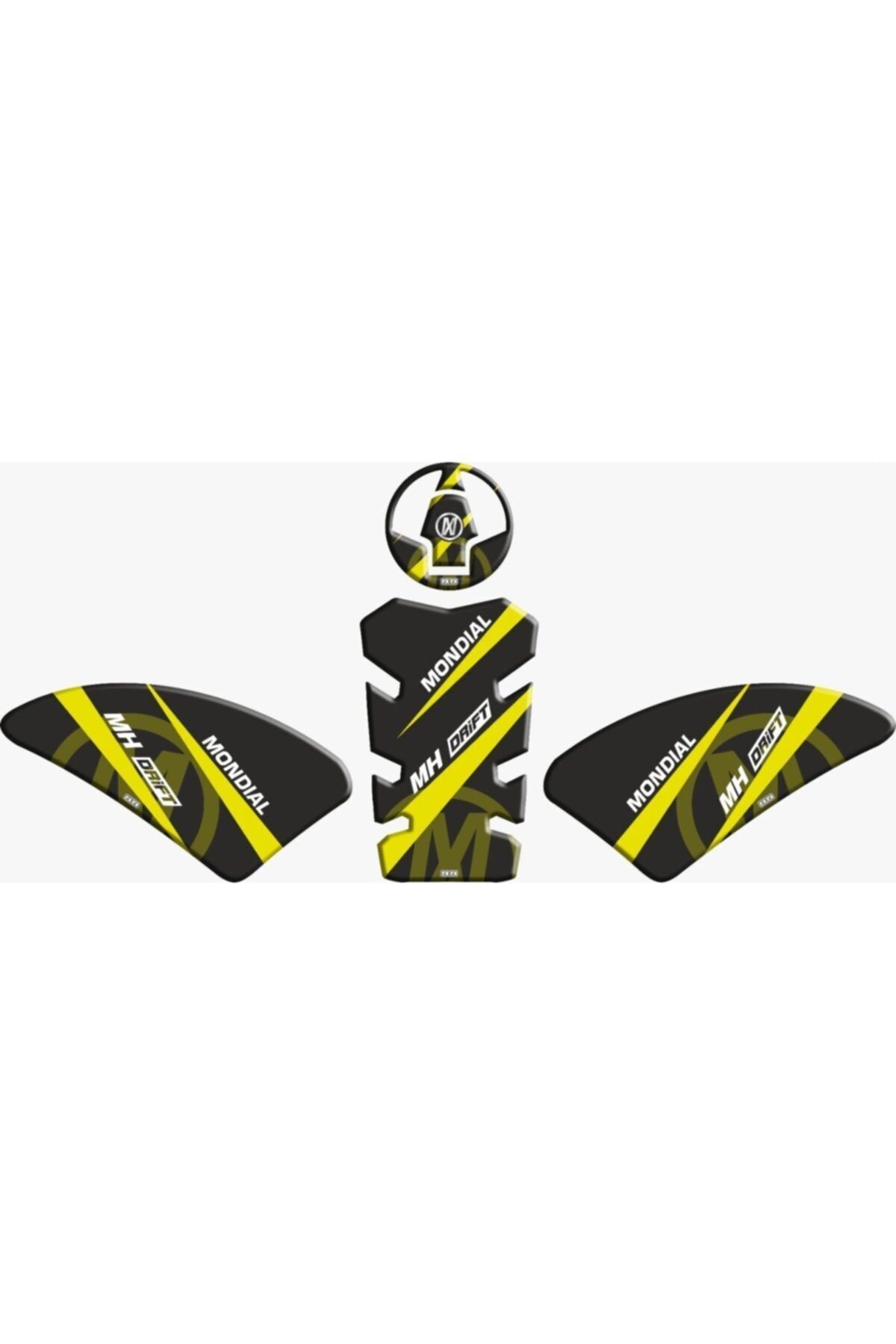 monero Mondial Drift 125 L Tank Pad Sarı-siyah