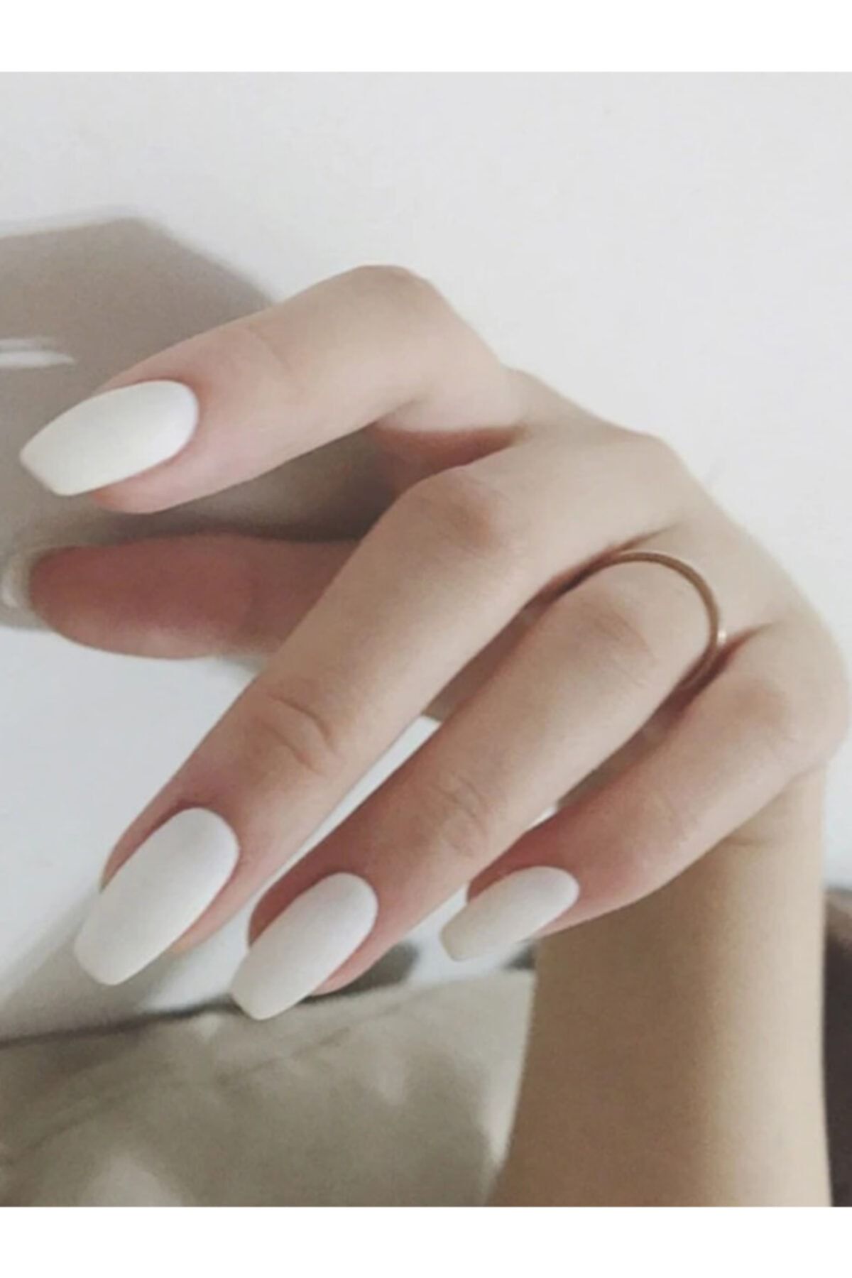 Magic Atlas Beyaz Mat Nail Art Takma Tırnak Seti