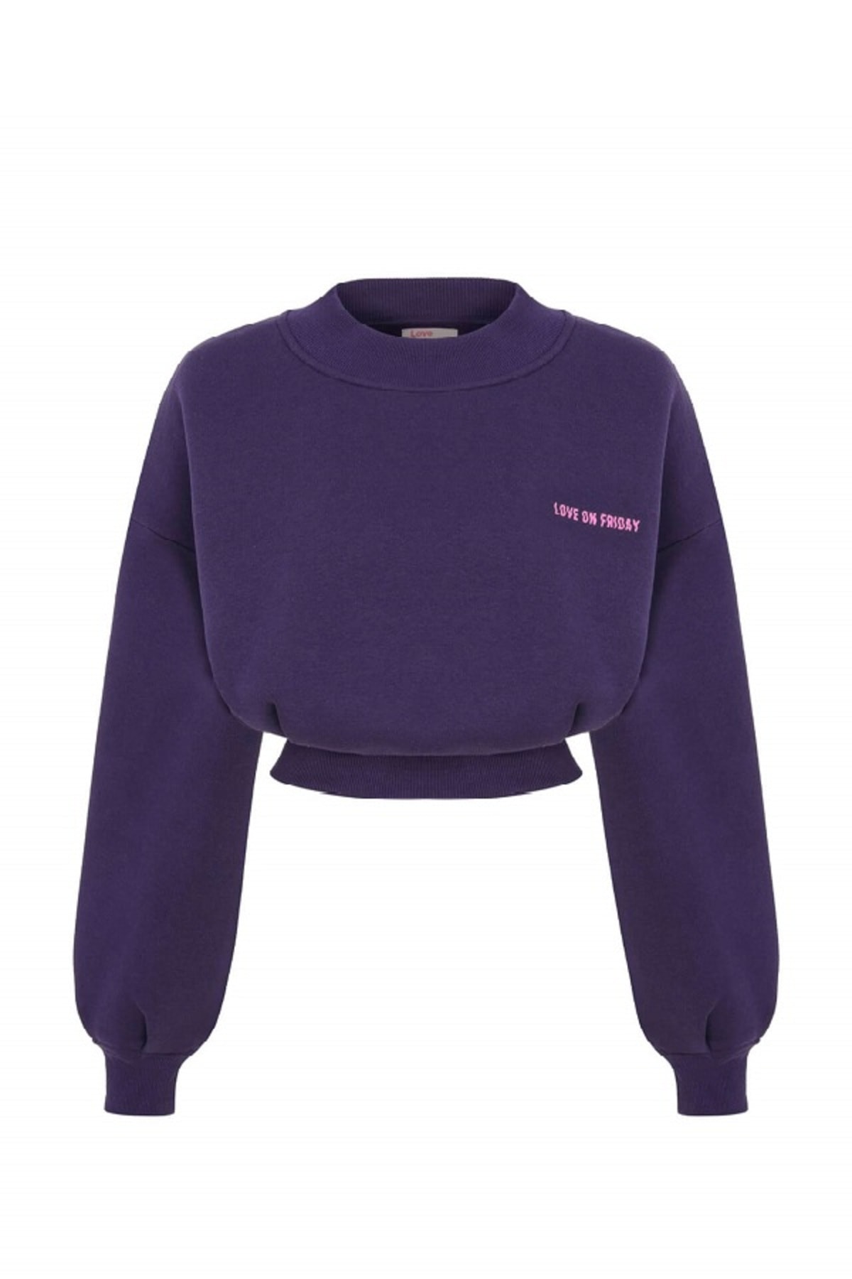 Love On Friday Luna Oversize Kısa Eşofman Üstü (astral Mor)