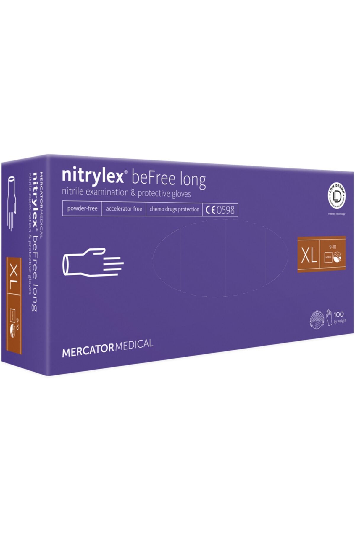 Mercator Kemoterapi Eldiveni Nitril Xl
