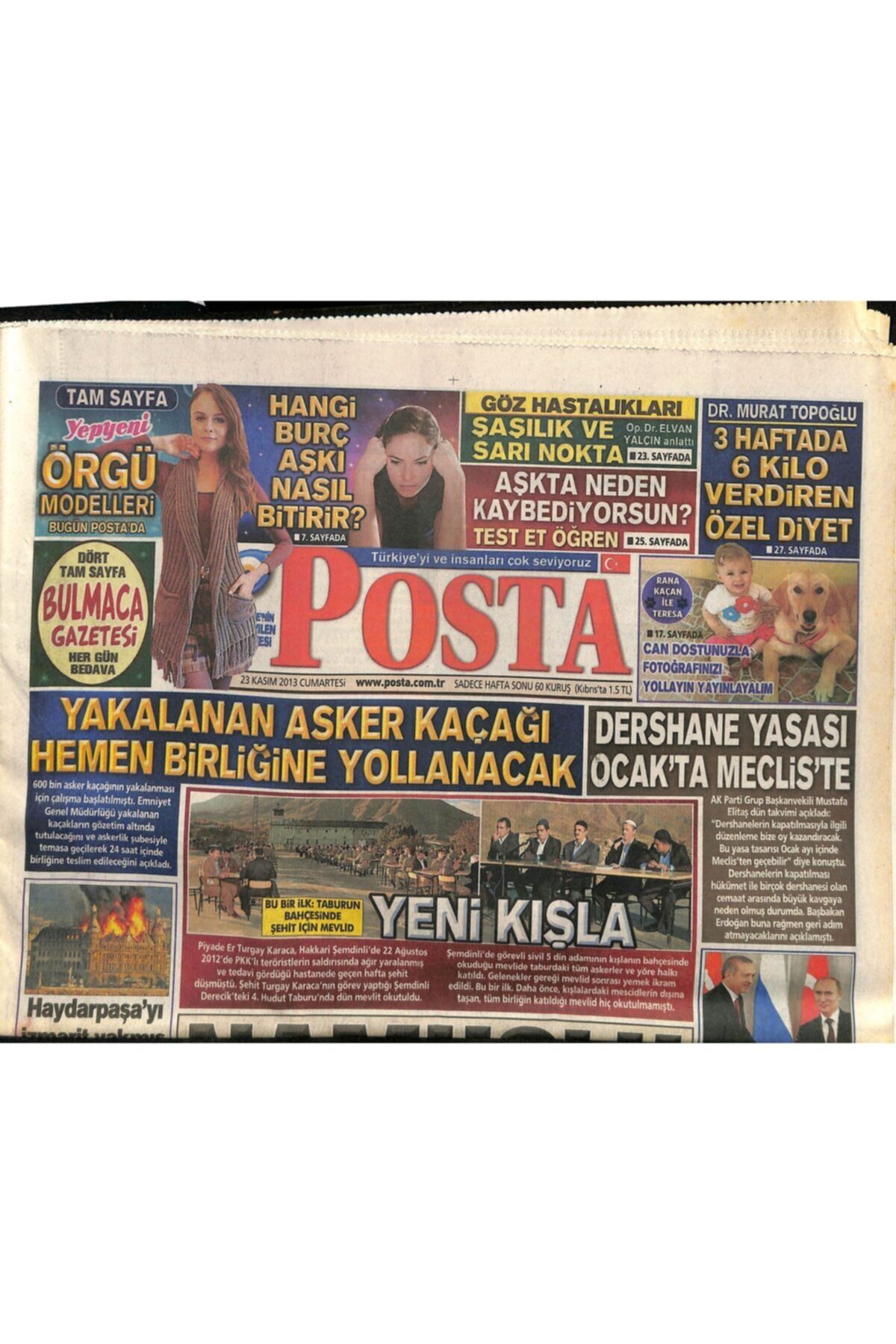 Gökçe Koleksiyon Posta Gazetesi 23 Kasım 2013 Hayranlarına Kötü Haber Hugh Jackman Cilt Kanseri 345 Yıllık Piyano