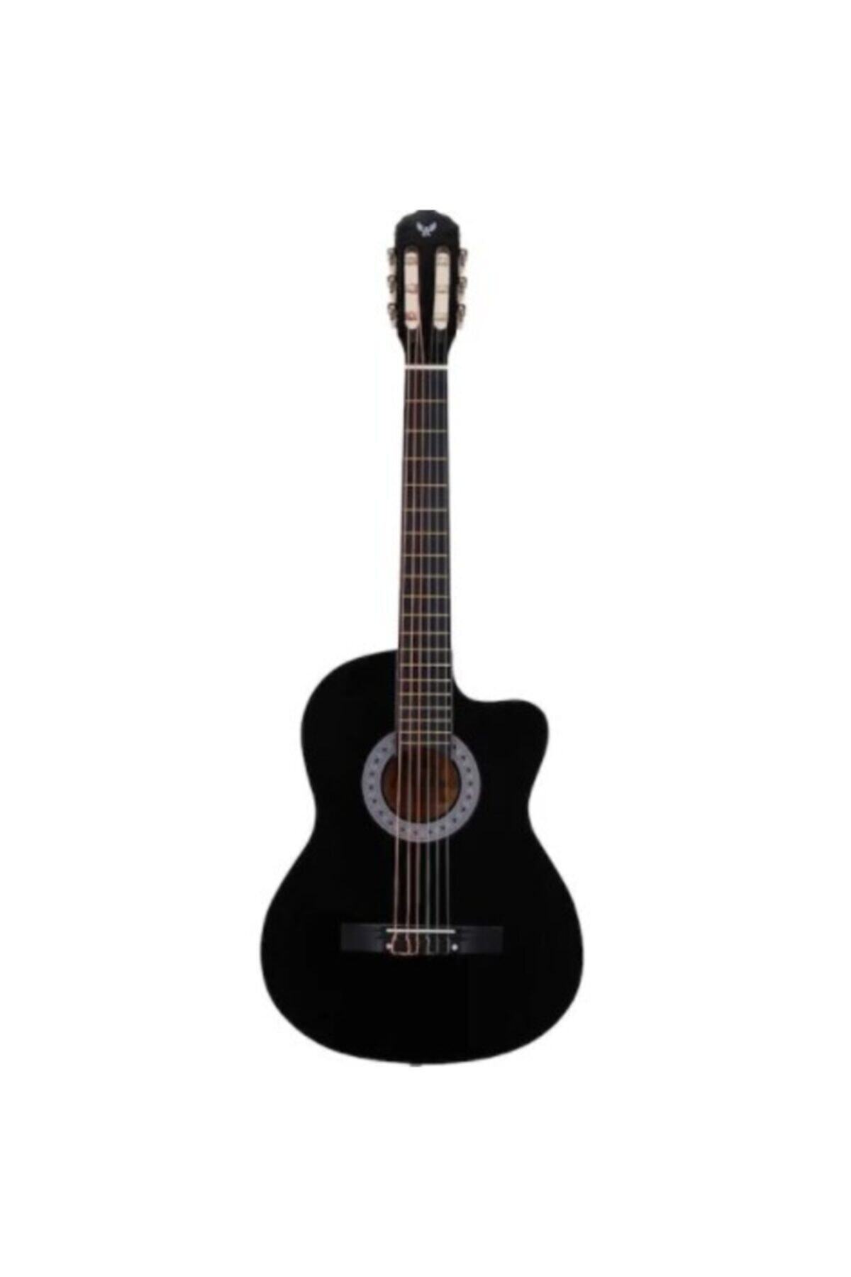 Angel Acg100c-bk 4/4 Cutaway Siyah Klasik Gitar(kılıf Ve Penalı)