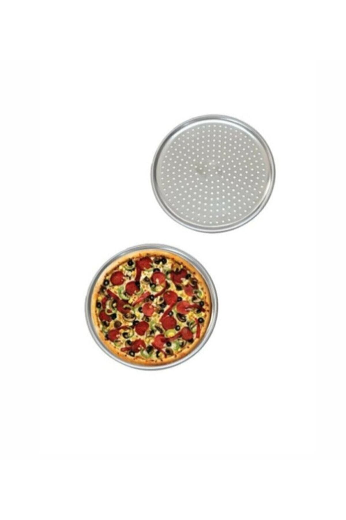 TİLLOEVDUNYASİ Paslanmaz Pizza Lahmacun Tepsisi 28 Cm