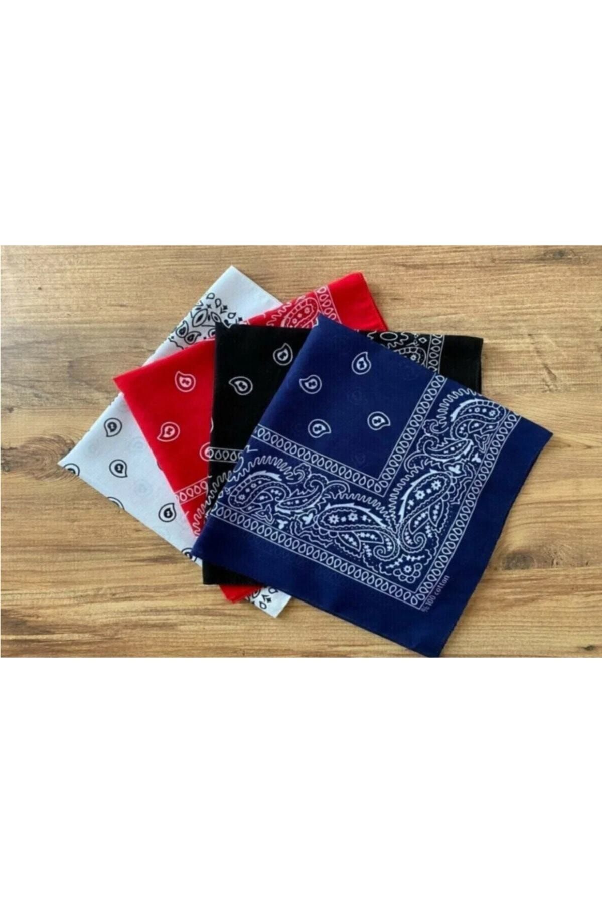 BANDANA MARKETİ Unisex 4 Adet Etnik Desen Bandana