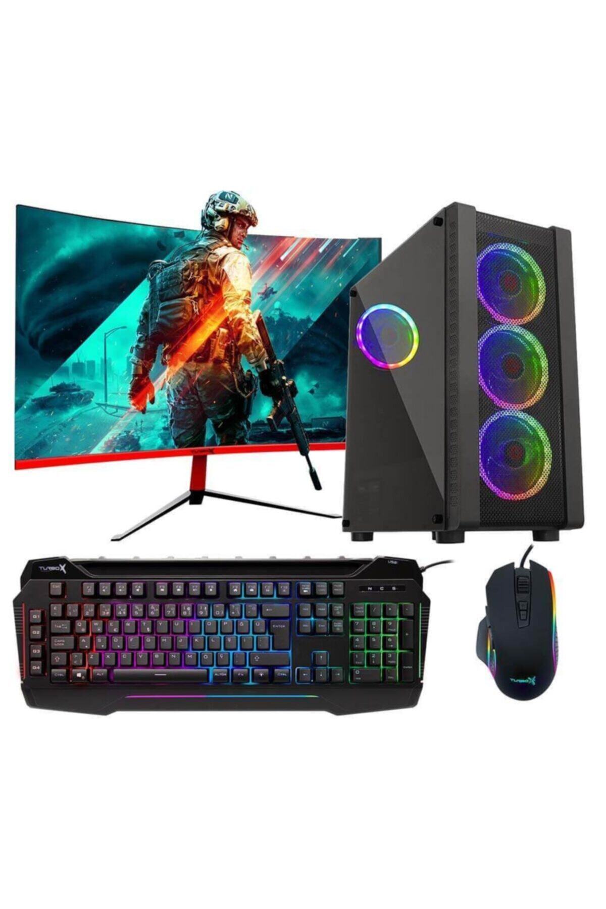 TURBOX Tx1120 Xeon X5660 8gb Ram 256gb Ssd 4gb Gt740 23.8'' Curved Monitör Masaüstü Oyun Bilgisayarı